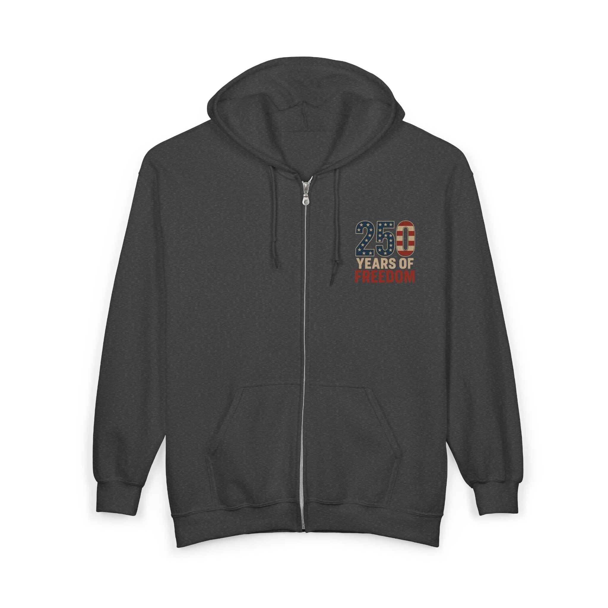 1776% Committed to Freedom Zip Hoodie (Front & Back Print)