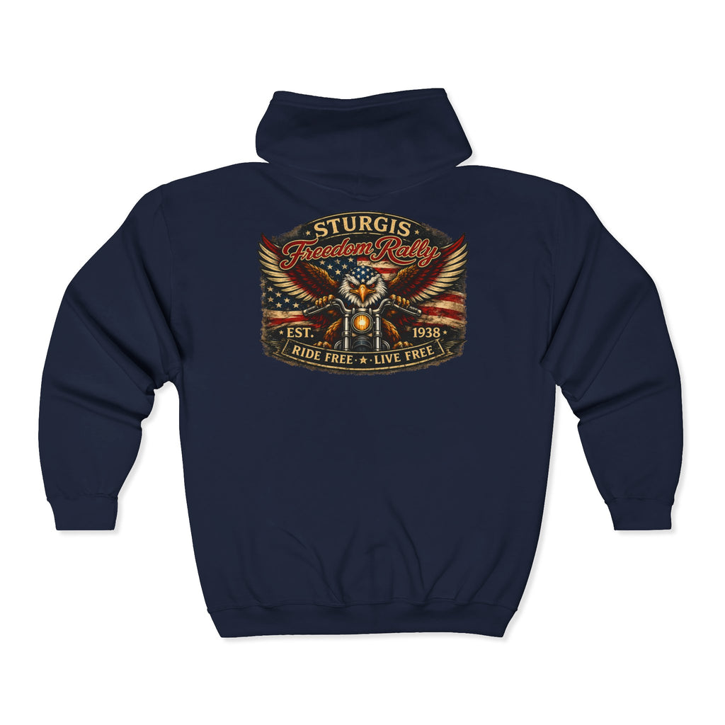 Sturgis Motorcycle Freedom Rally Hoodie (Front & Back Print)