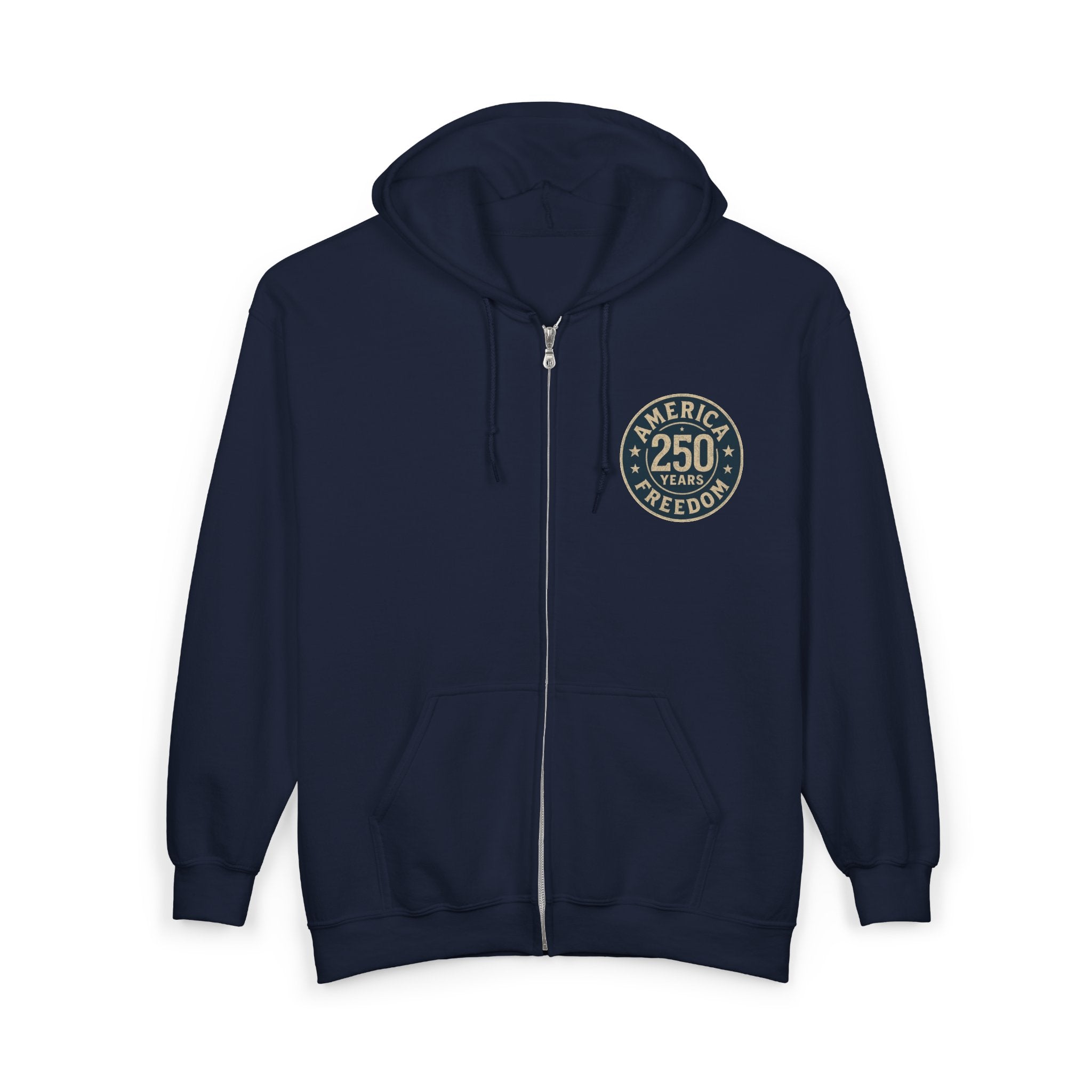 1776% Committed to Freedom - 250 Years Zip Hoodie (Front & Back Print)