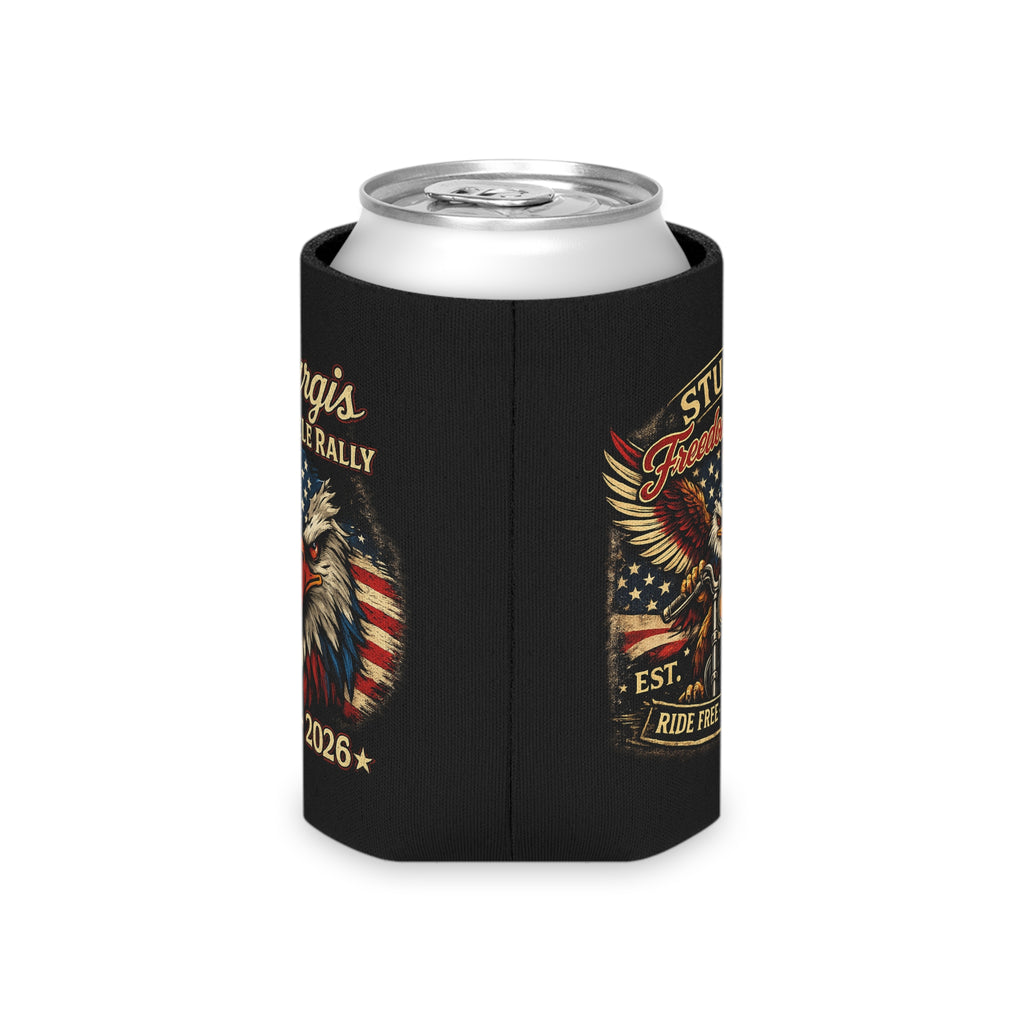 Can Cooler — Sturgis Motorcycle Rally Eagle Flag Design
