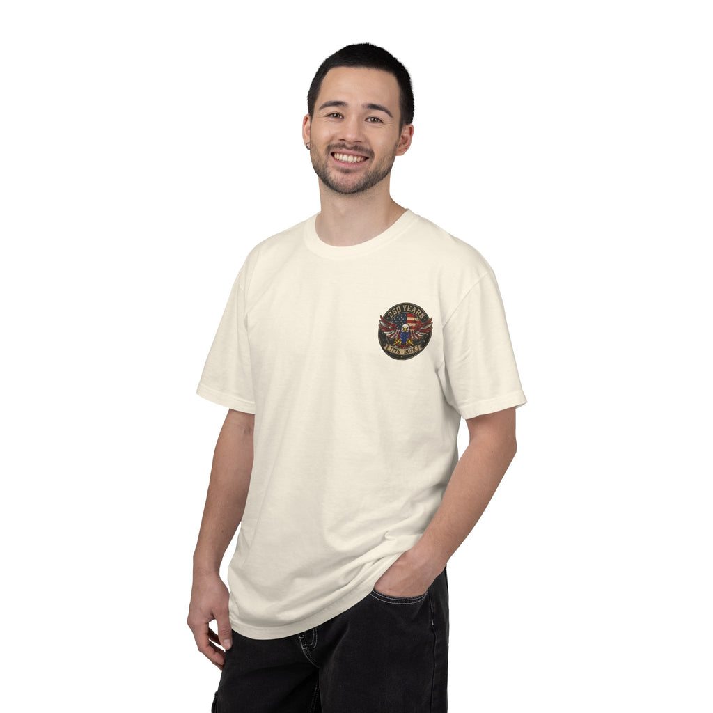 America Motorcycle Unisex Tee Front and Back Design