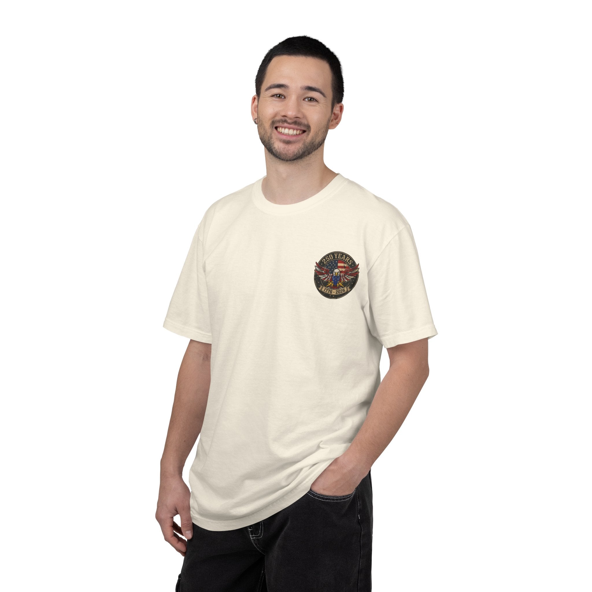 America Motorcycle Unisex Tee Front and Back Design