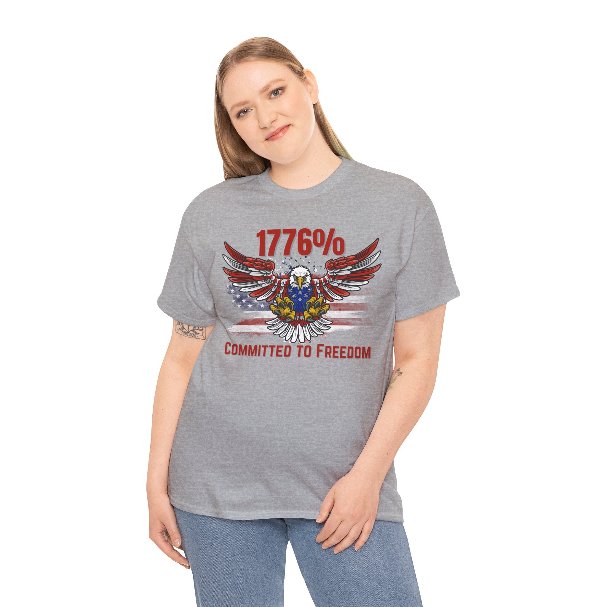 1776% Committed to Freedom Unisex Cotton Tee