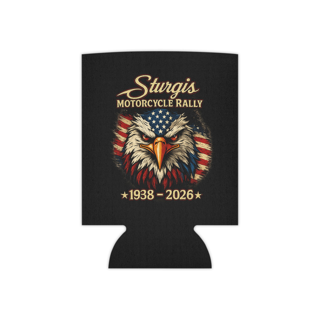 Can Cooler — Sturgis Motorcycle Rally Eagle Flag Design