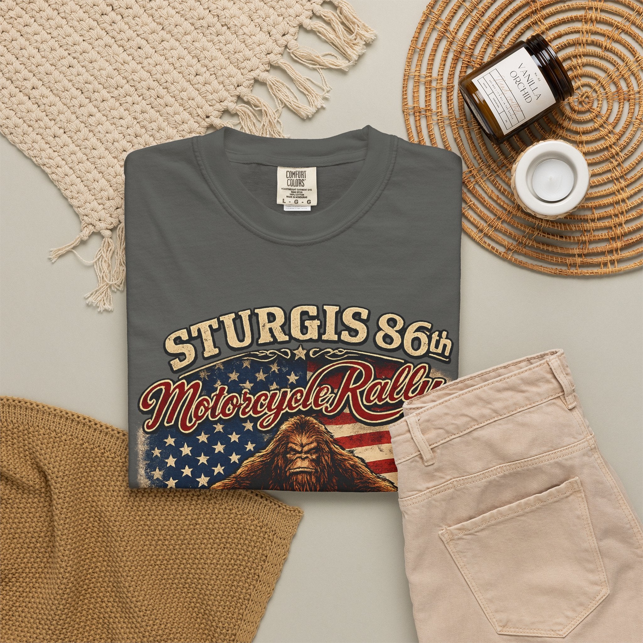 Sturgis 86th Motorcycle Rally T-Shirt — 1938-2026 American Flag Biker Tee