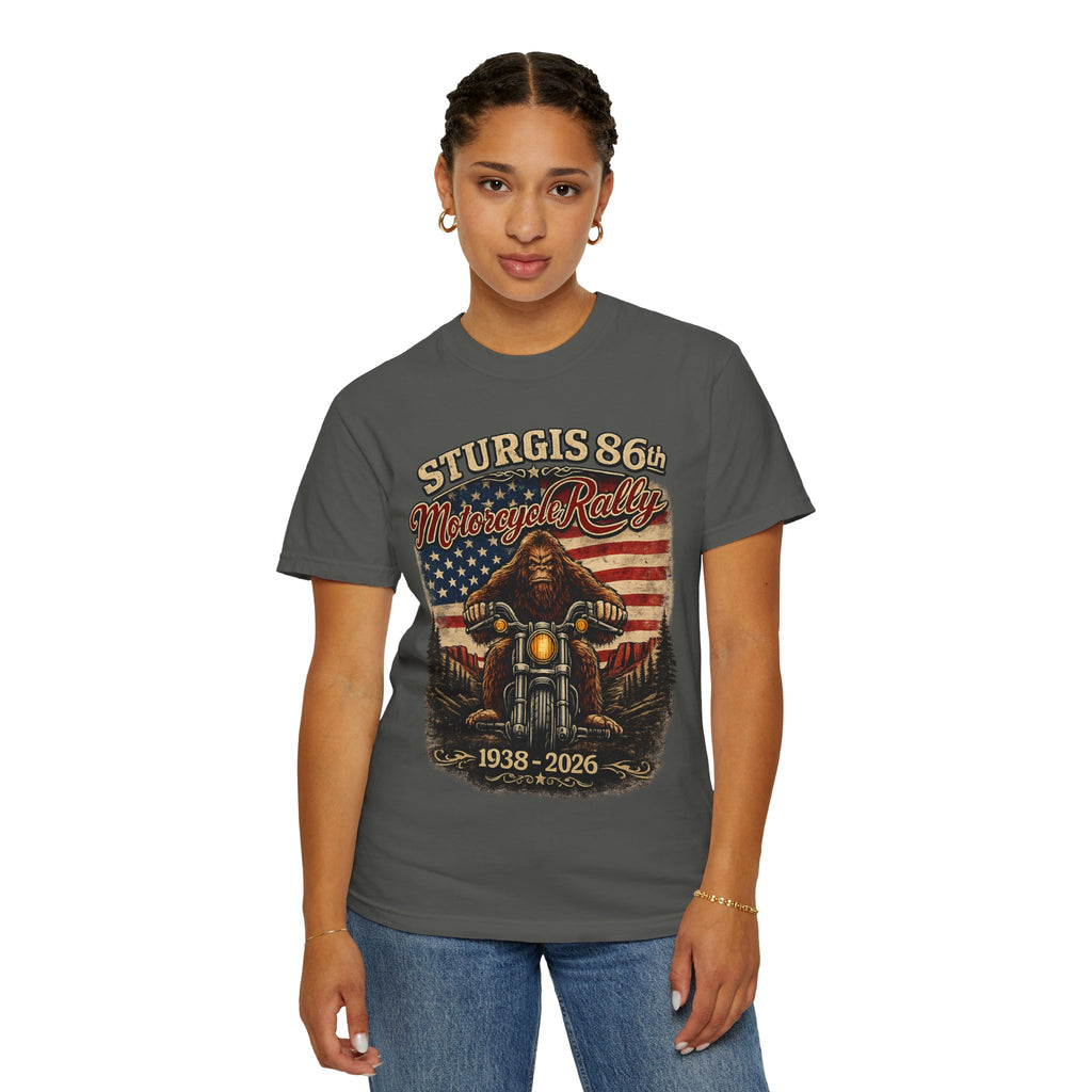 Sturgis 86th Motorcycle Rally T-Shirt — 1938-2026 American Flag Biker Tee