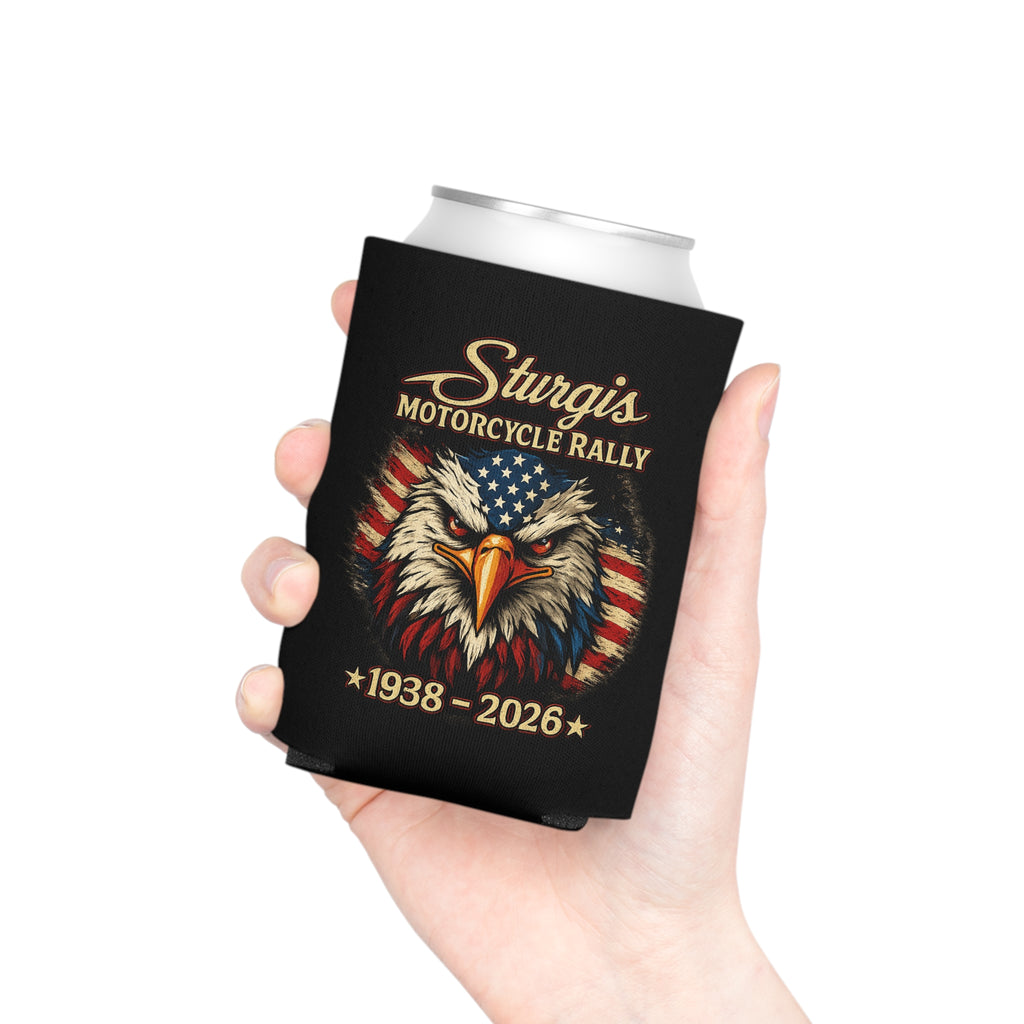 Can Cooler — Sturgis Motorcycle Rally Eagle Flag Design