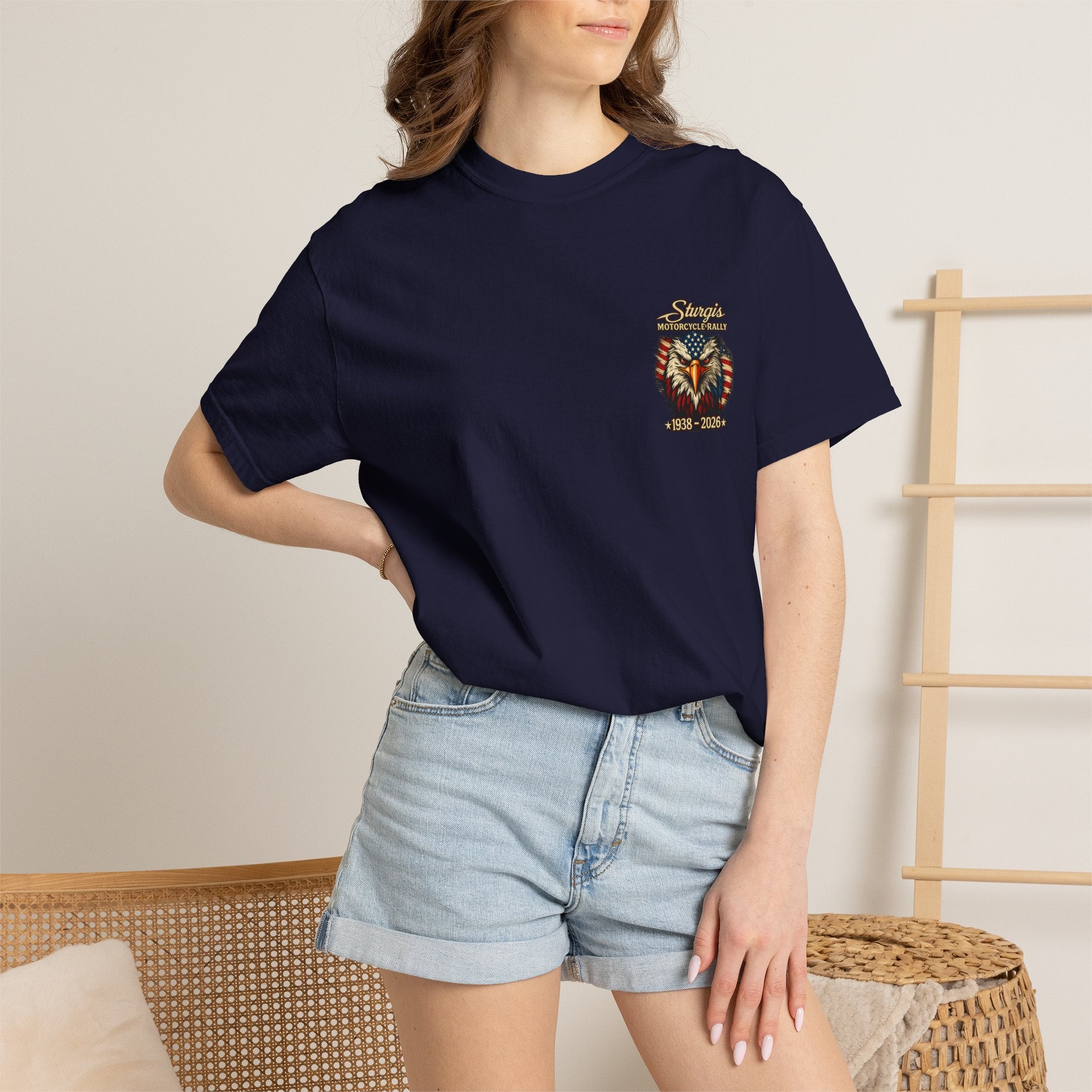 Sturgis Freedom Rally T-Shirt — Eagle Graphic with Rally Dates