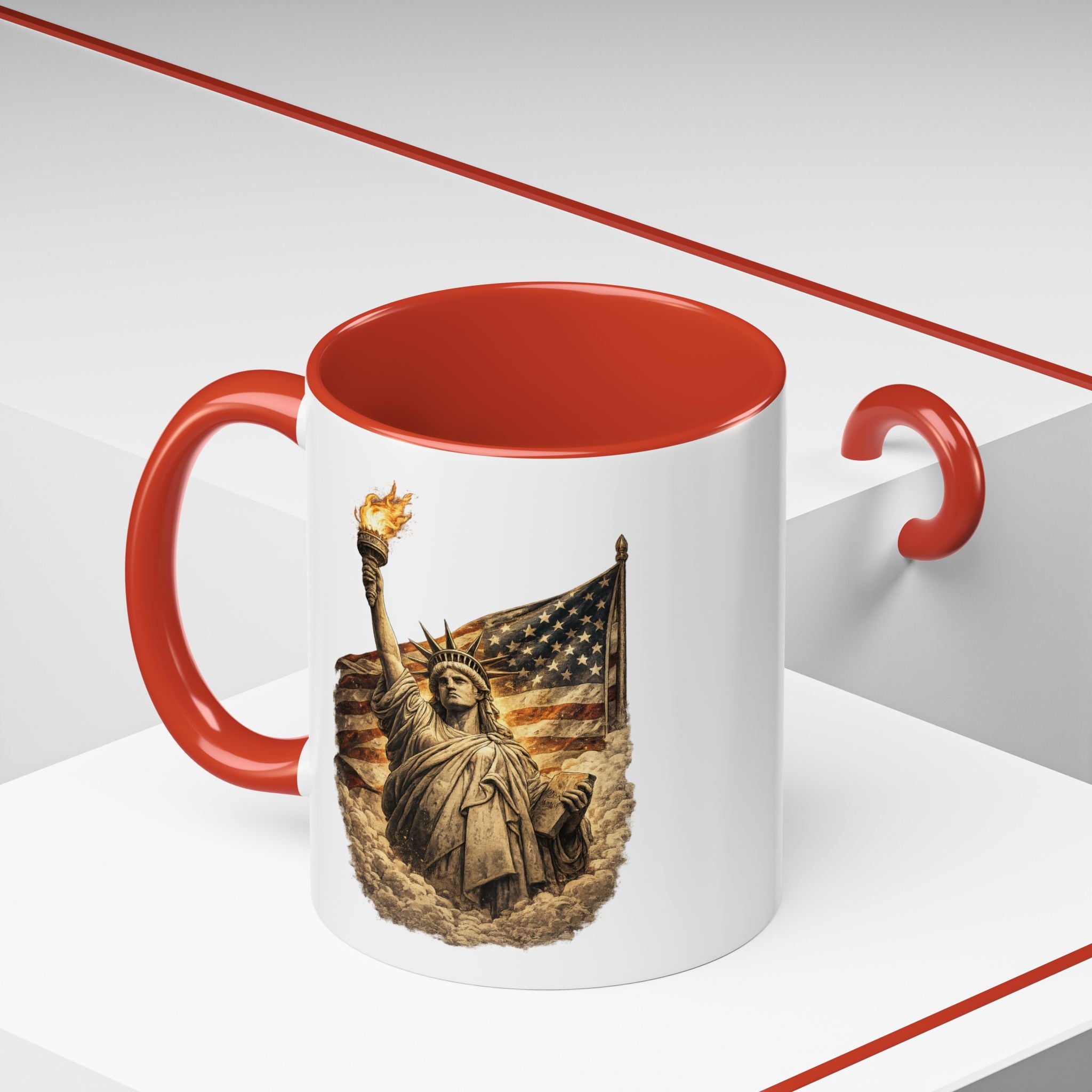 Lady Liberty Ceramic Mug for Coffee Lovers