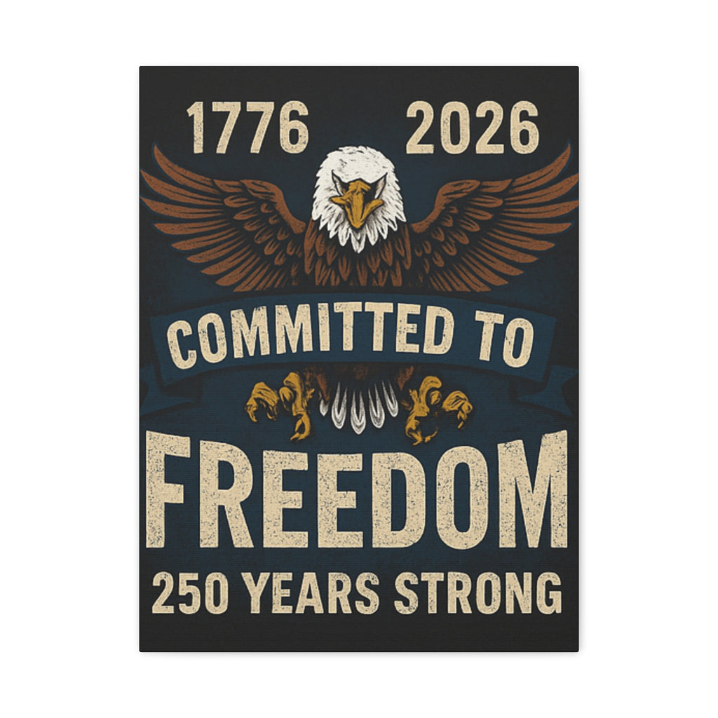 1776-2026 Committed to Freedom - 250 Years Strong Canvas Print