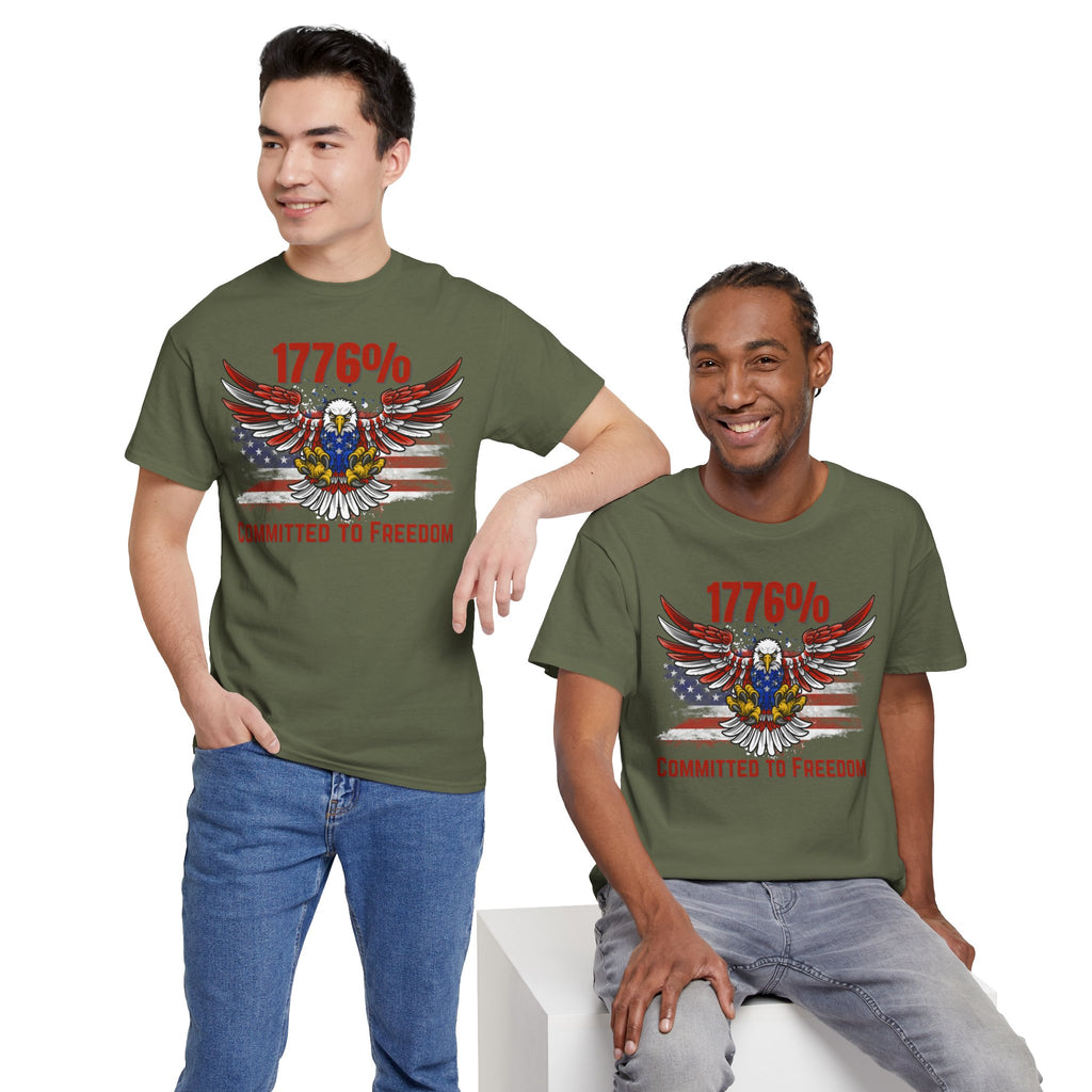 1776% Committed to Freedom Unisex Cotton Tee