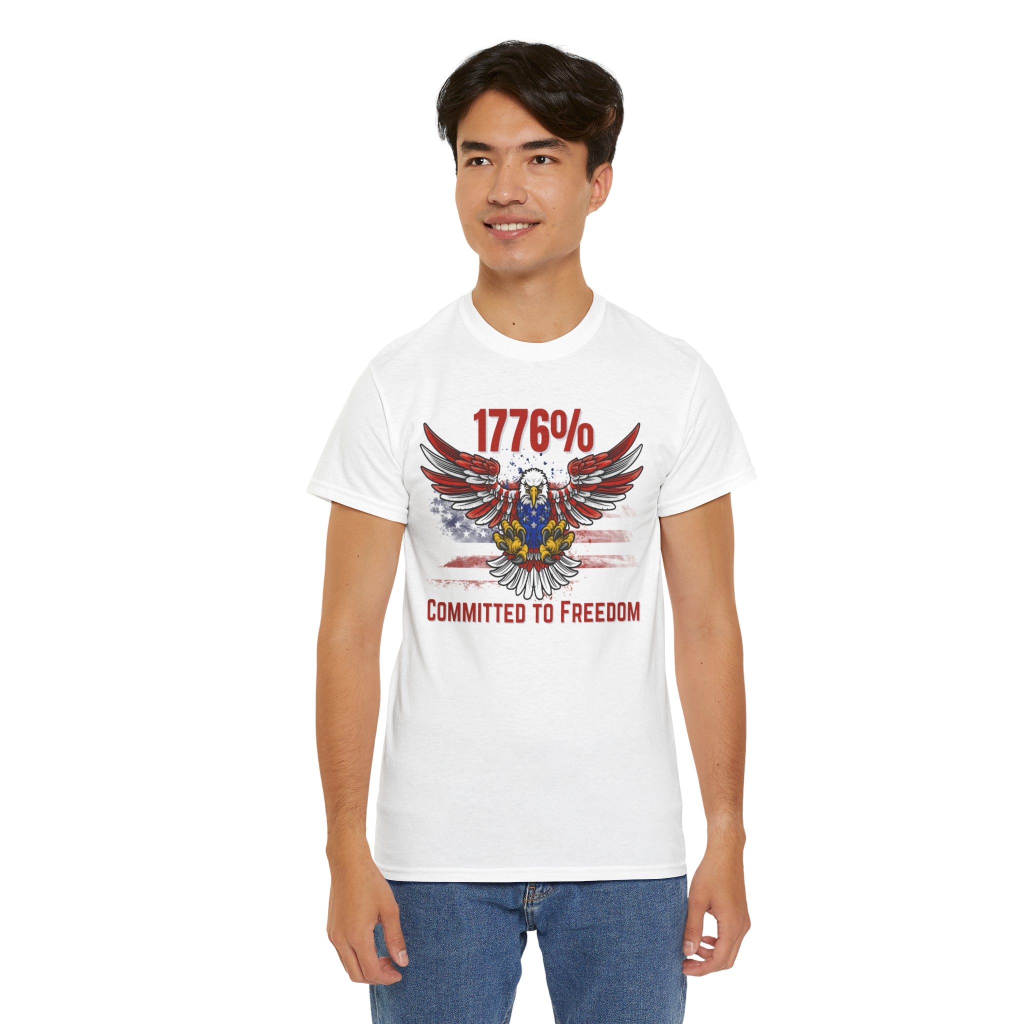 1776% Committed to Freedom Unisex Cotton Tee
