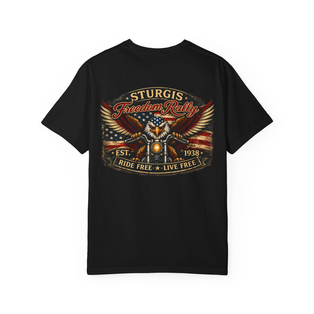 Sturgis Freedom Rally T-Shirt — Eagle Graphic with Rally Dates