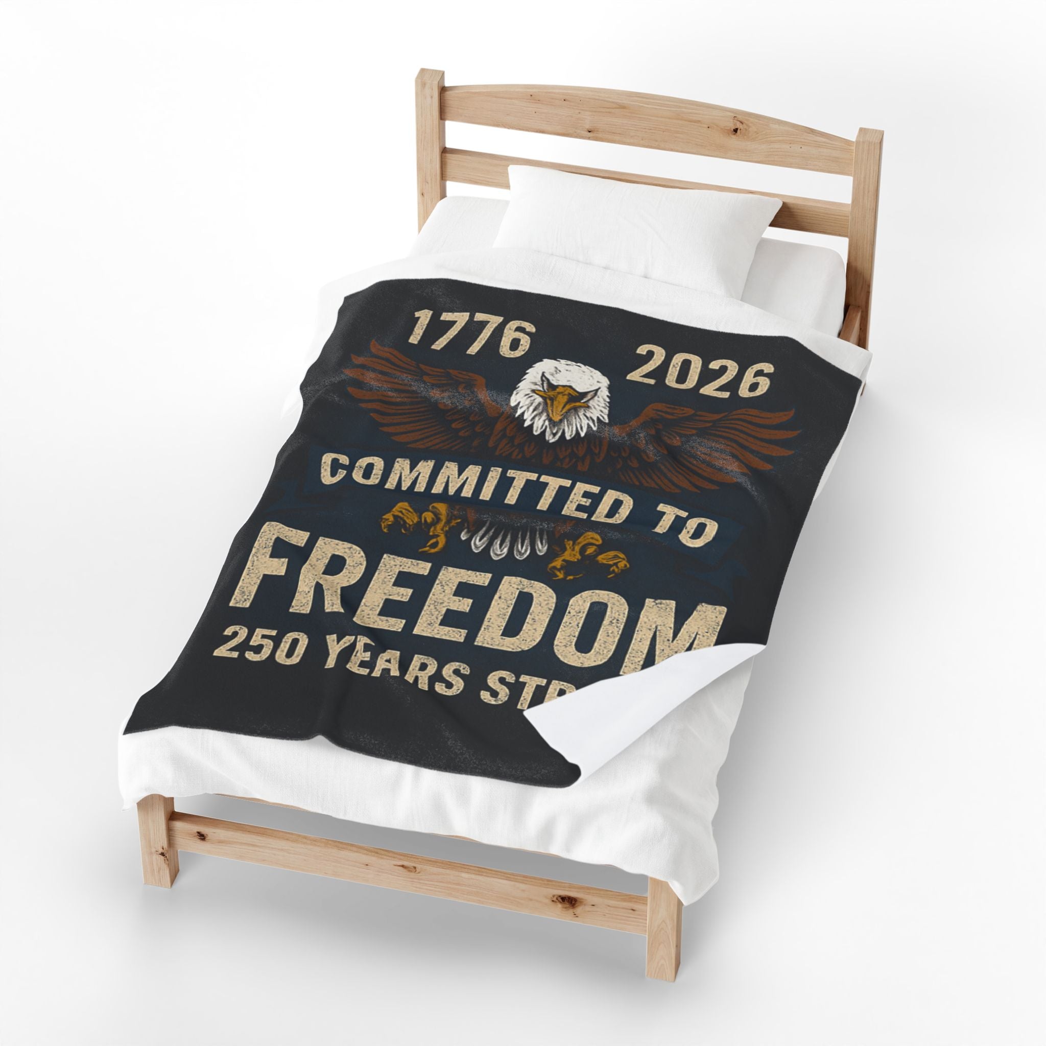 1776-2026 Committed to Freedom Velveteen Plush Blanket