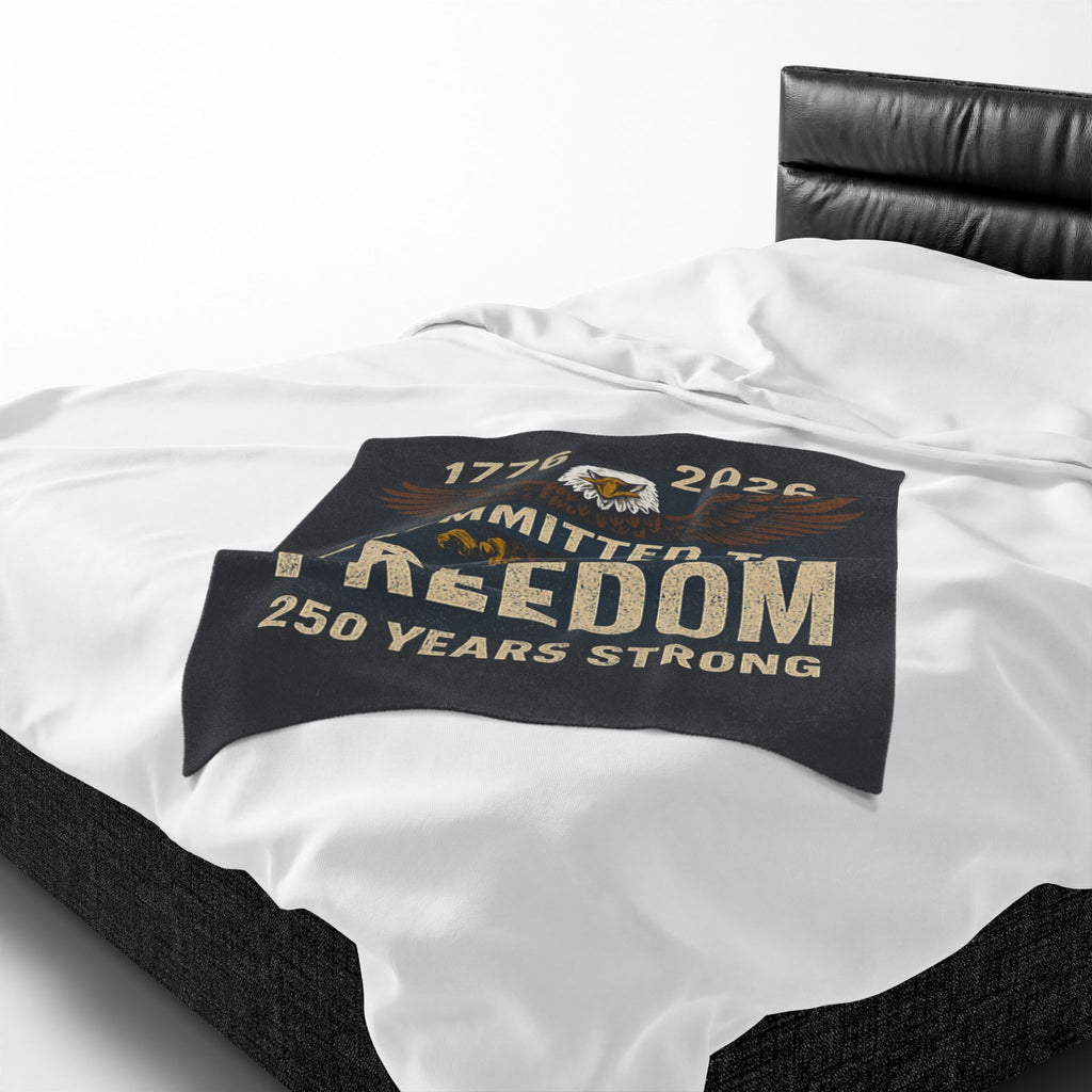 1776-2026 Committed to Freedom Velveteen Plush Blanket