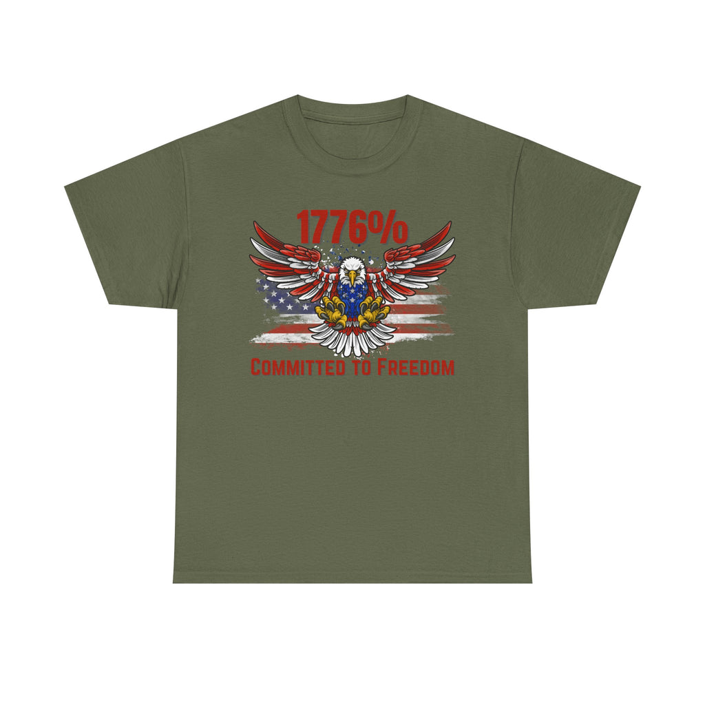 1776% Committed to Freedom Unisex Cotton Tee