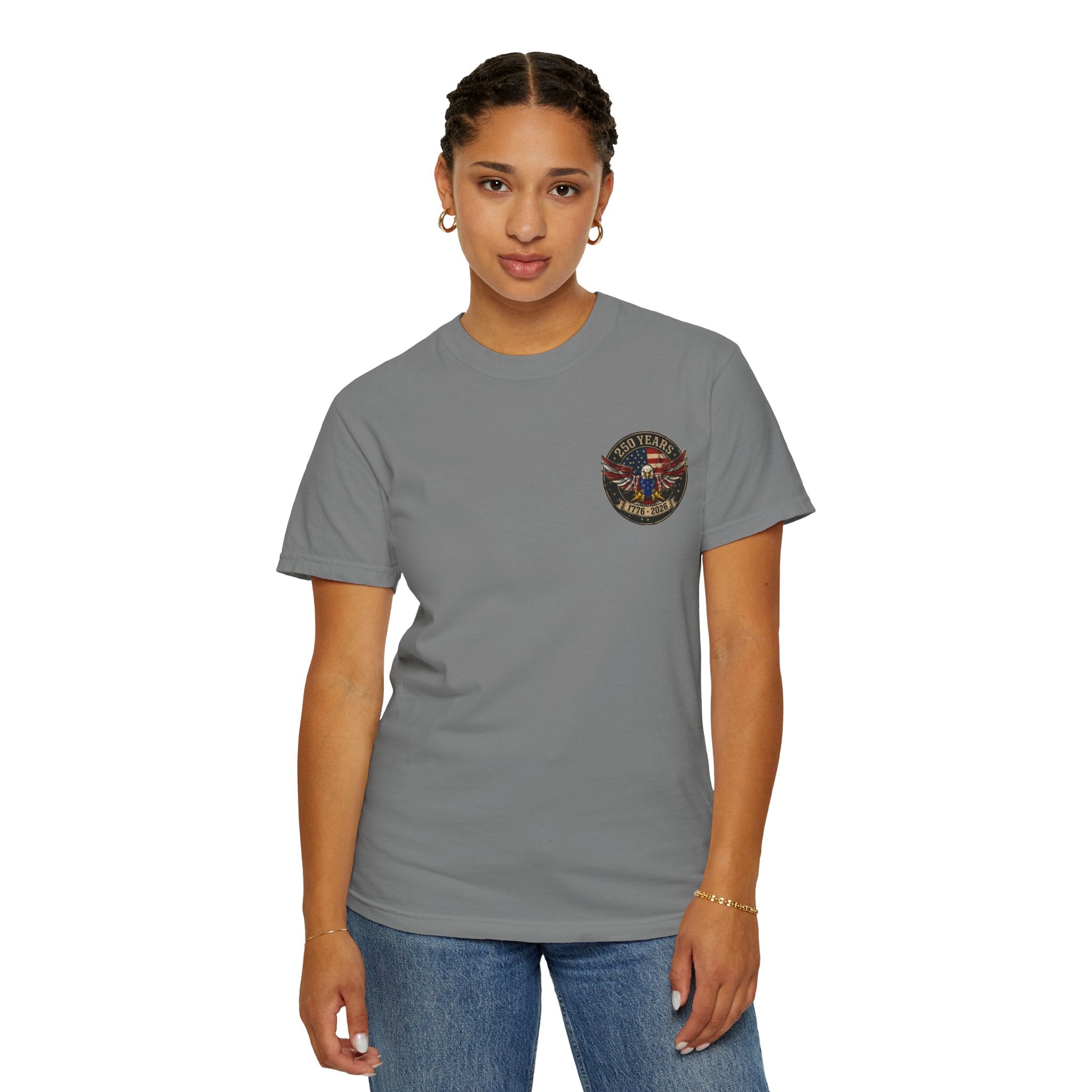 America Motorcycle Unisex Tee Front and Back Design