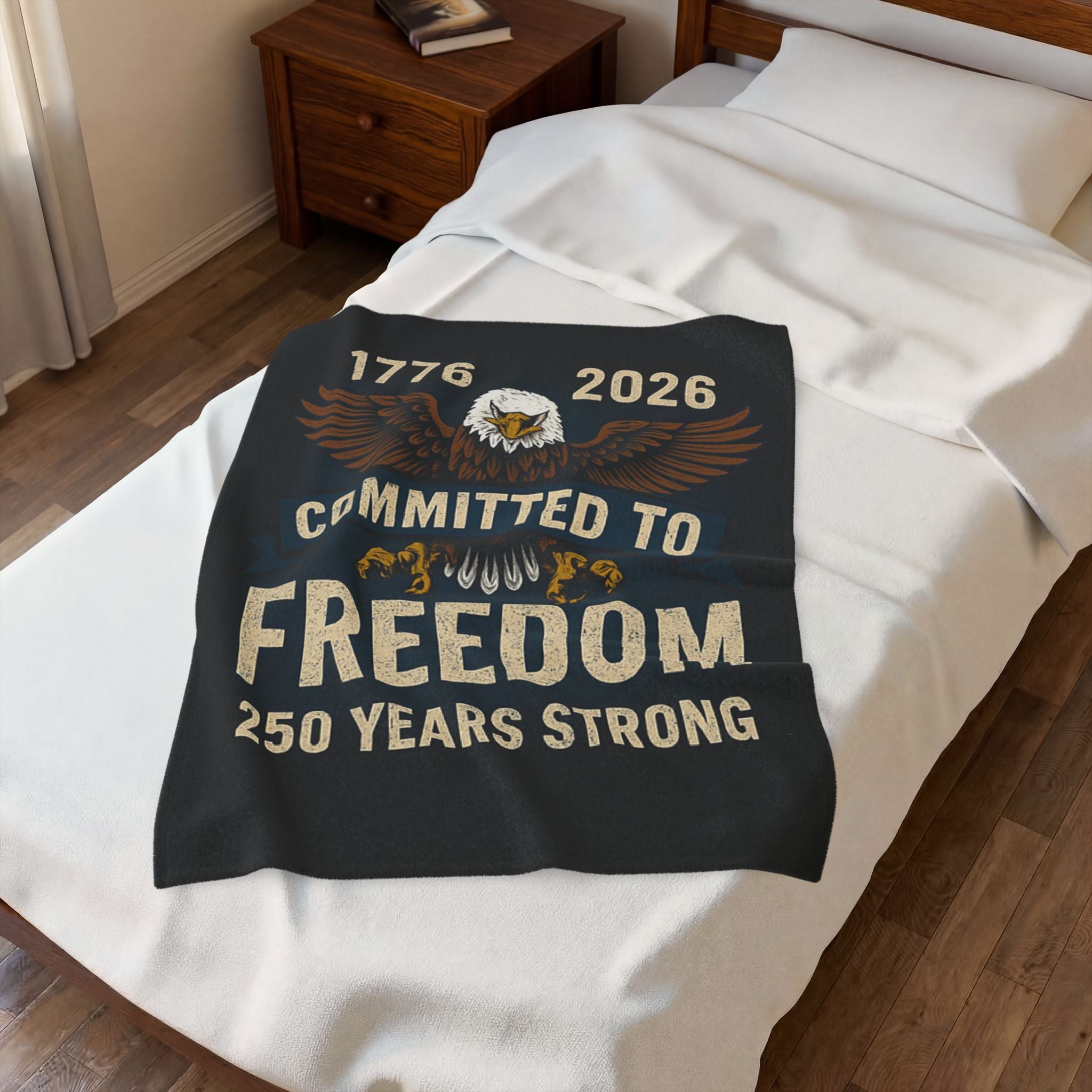 1776-2026 Committed to Freedom Velveteen Plush Blanket