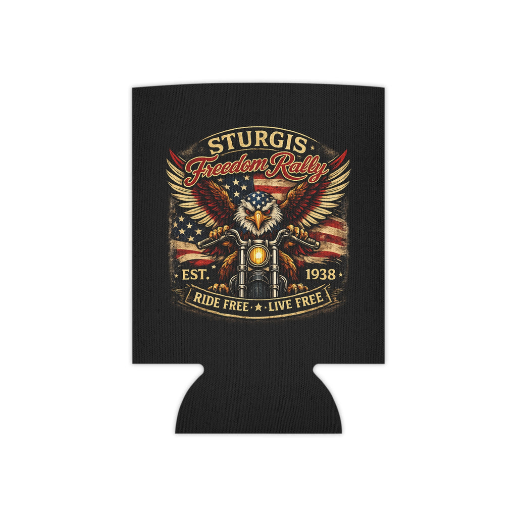 Can Cooler — Sturgis Motorcycle Rally Eagle Flag Design