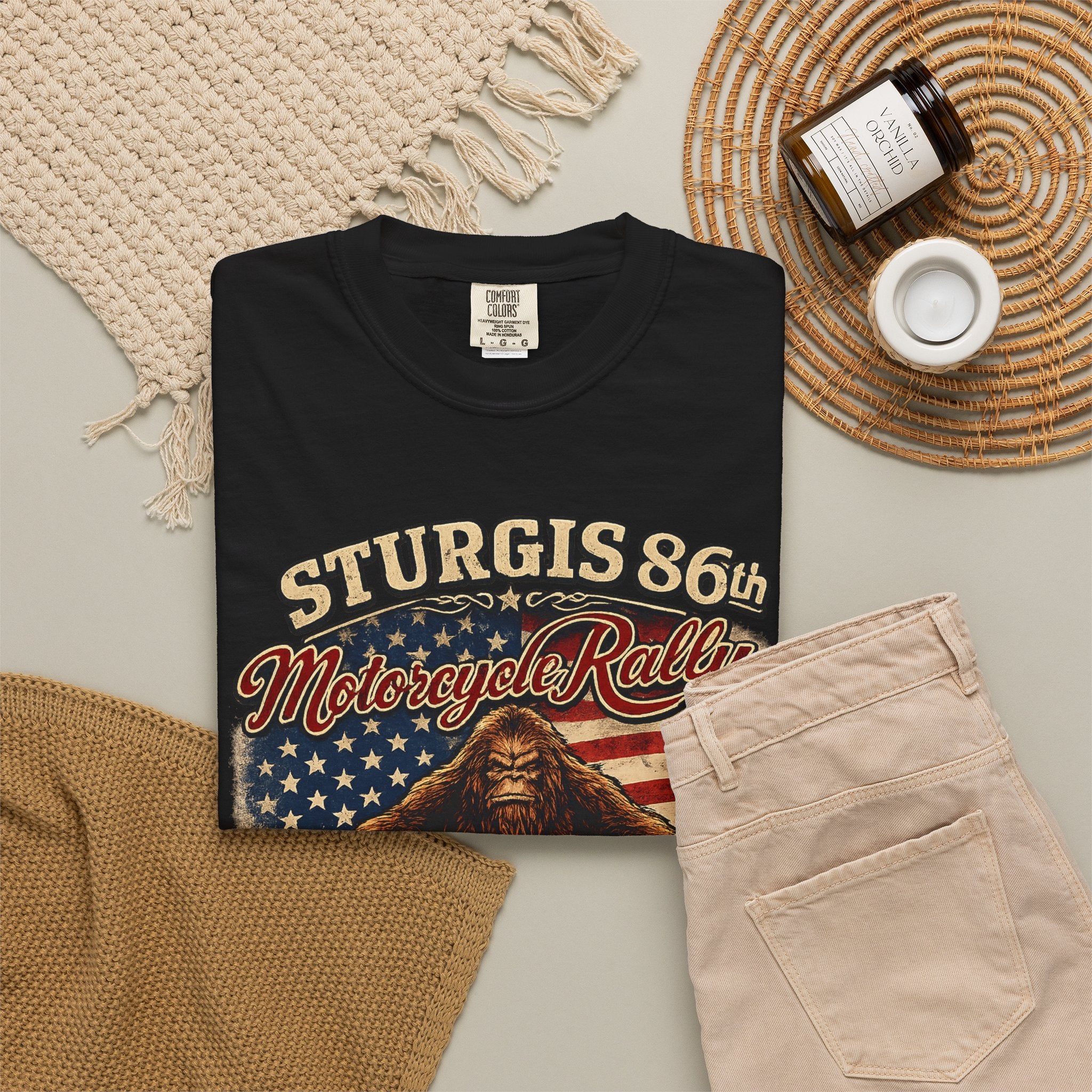 Sturgis 86th Motorcycle Rally T-Shirt — 1938-2026 American Flag Biker Tee