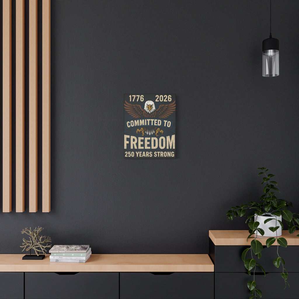 1776-2026 Committed to Freedom - 250 Years Strong Canvas Print
