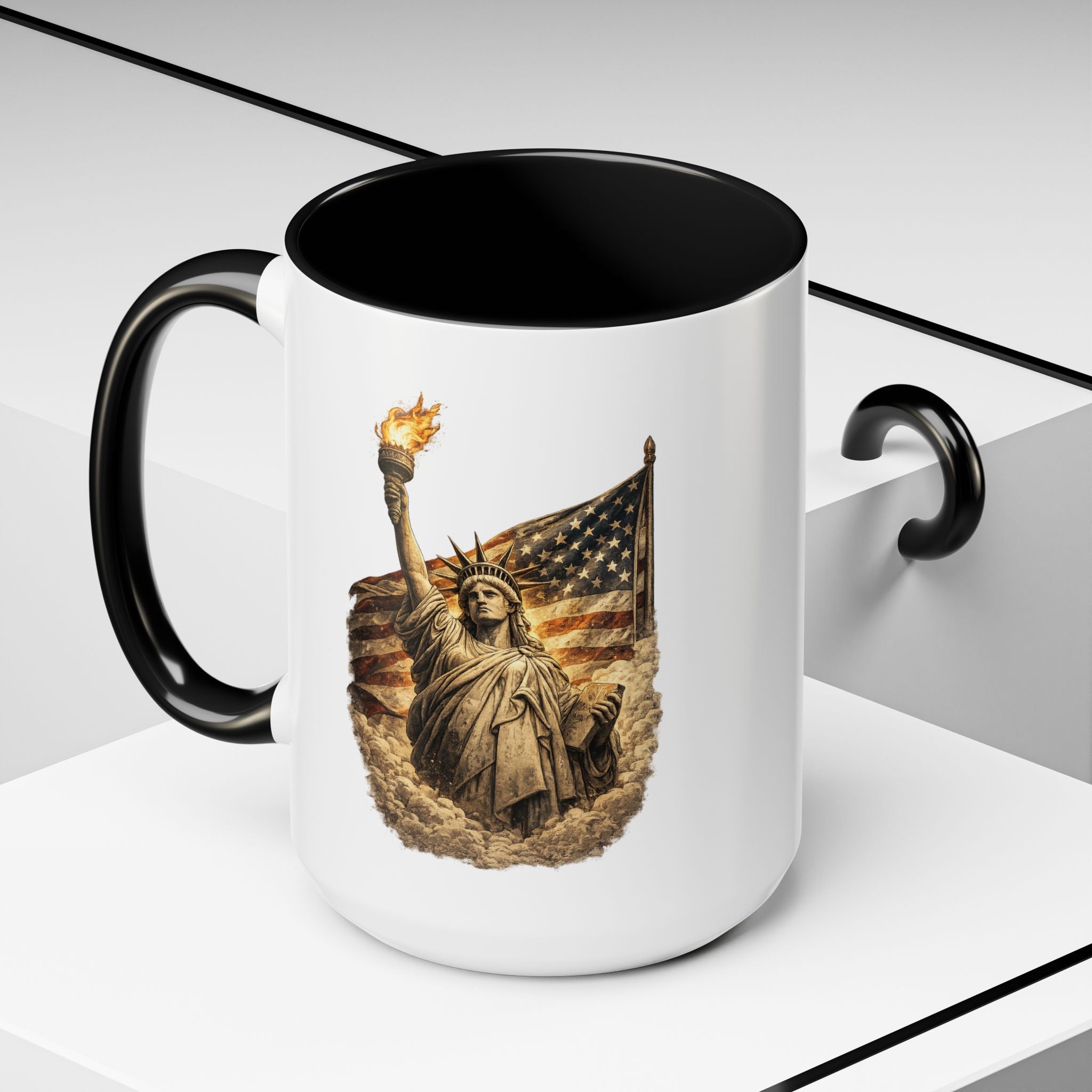 Lady Liberty Ceramic Mug for Coffee Lovers