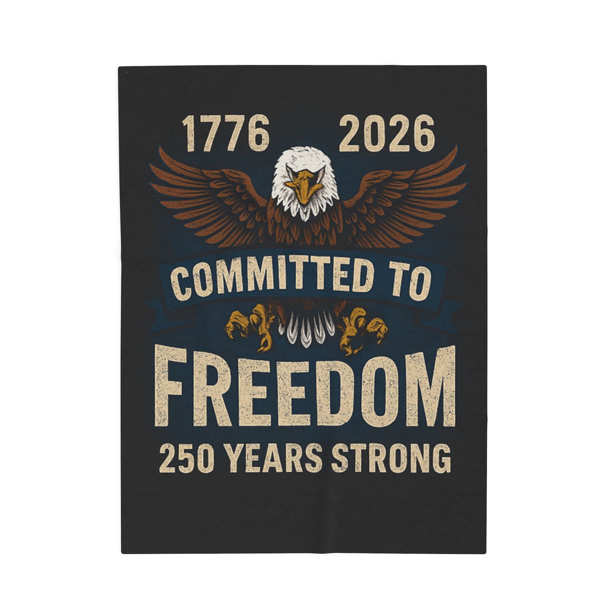 1776-2026 Committed to Freedom Velveteen Plush Blanket