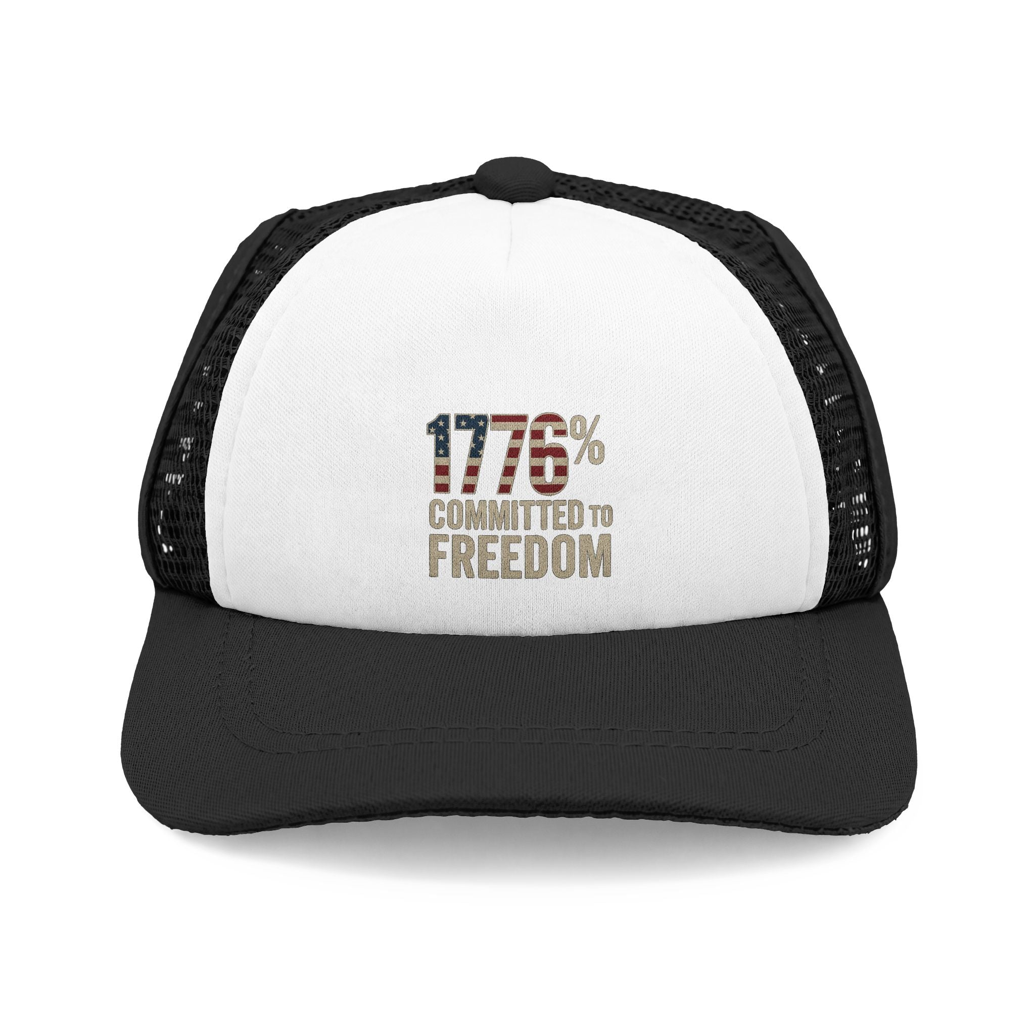Dog Trucker Hat — “1776% Committed to Freedom”