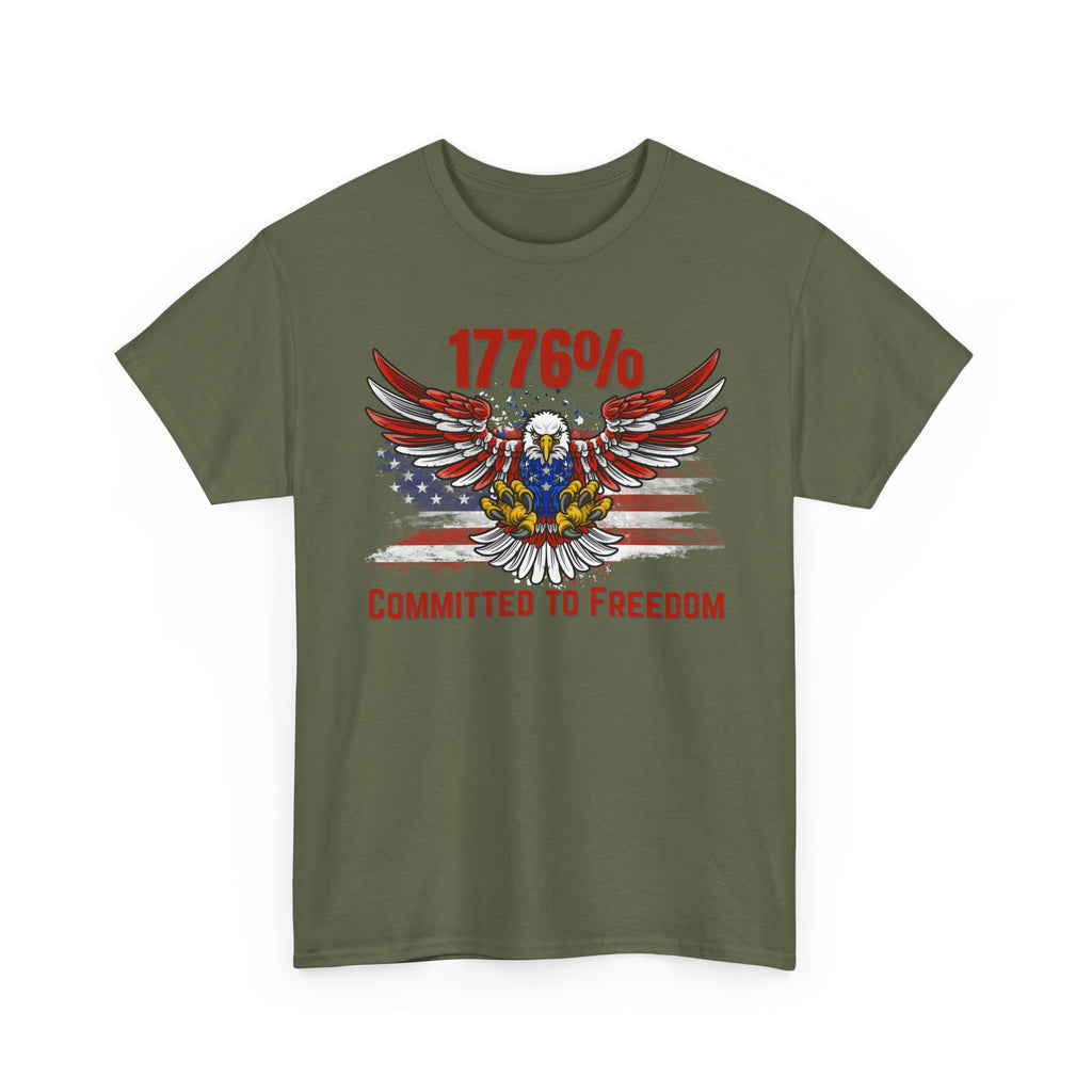 1776% Committed to Freedom Unisex Cotton Tee