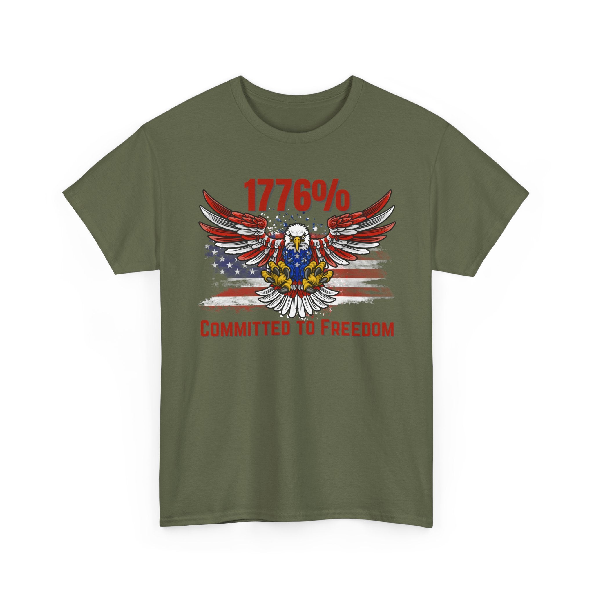 1776% Committed to Freedom Unisex Cotton Tee
