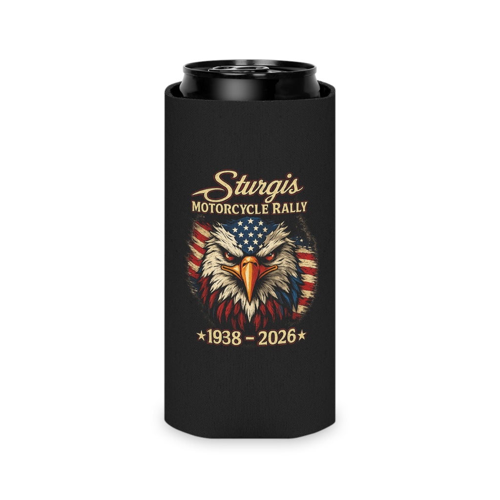 Can Cooler — Sturgis Motorcycle Rally Eagle Flag Design
