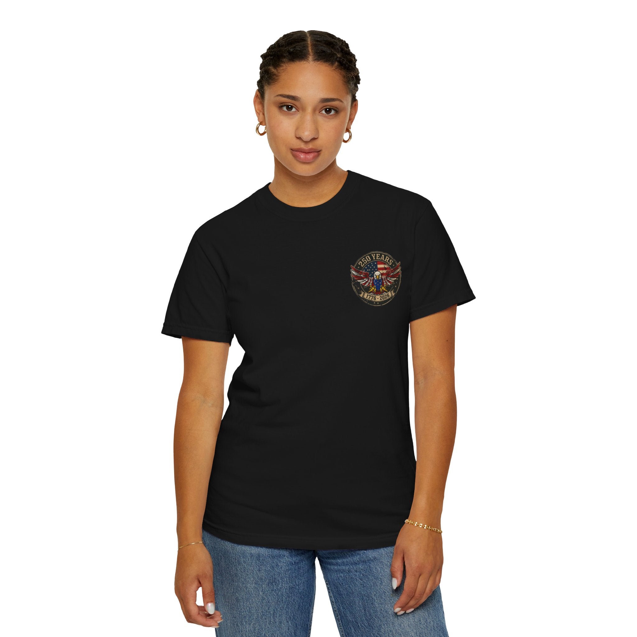 America Motorcycle Unisex Tee Front and Back Design