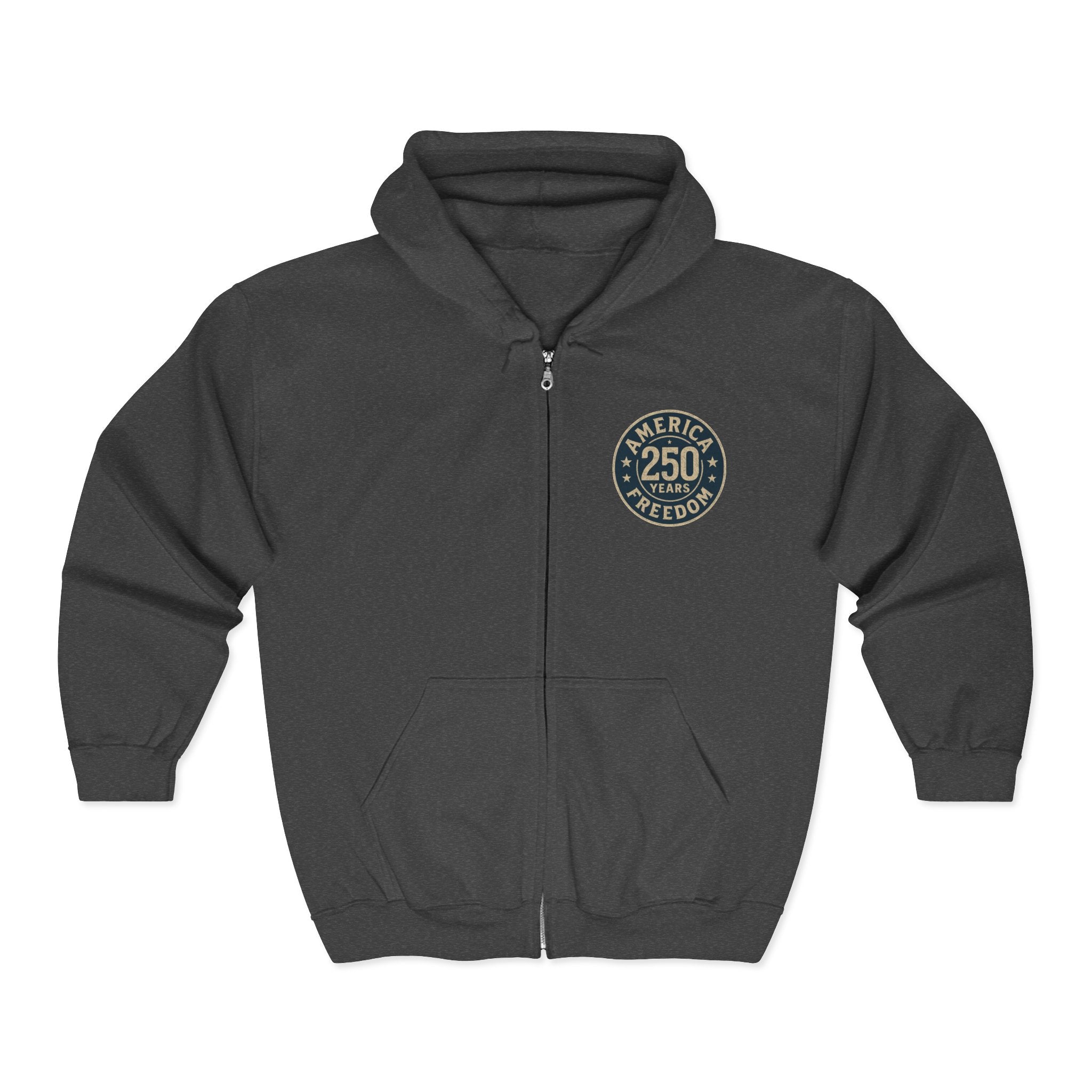1776% Committed to Freedom - 250 Years Zip Hoodie (Front & Back Print)
