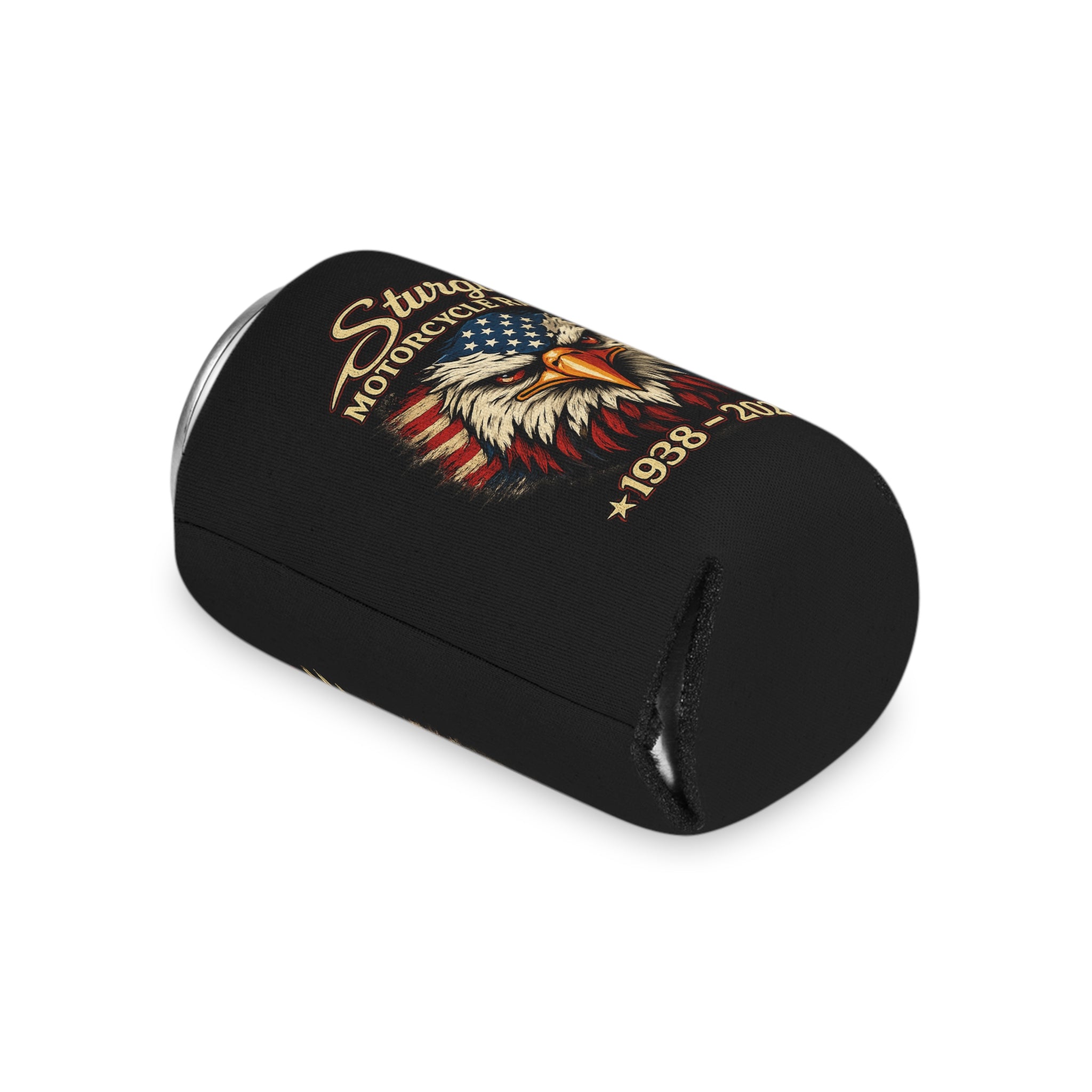 Can Cooler — Sturgis Motorcycle Rally Eagle Flag Design