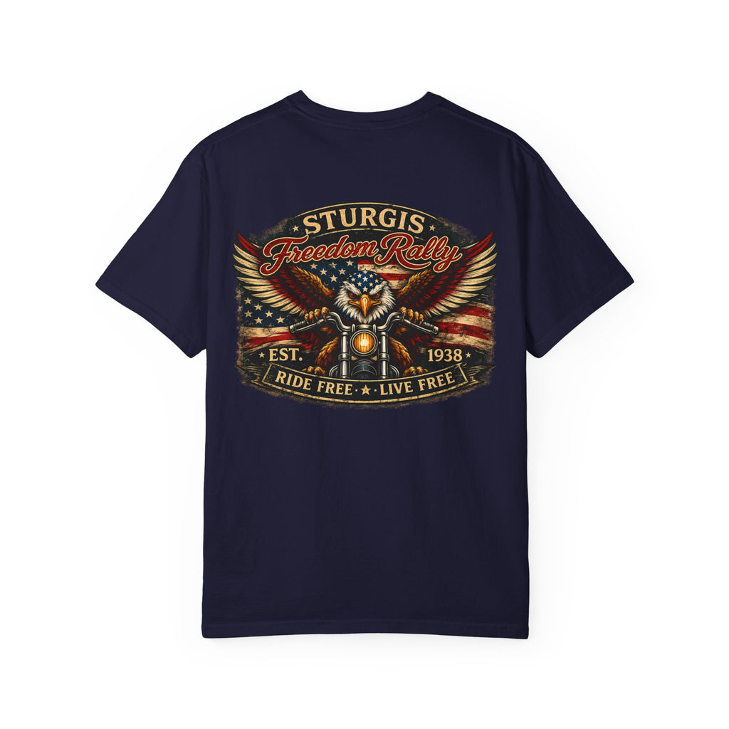 Sturgis Freedom Rally T-Shirt — Eagle Graphic with Rally Dates