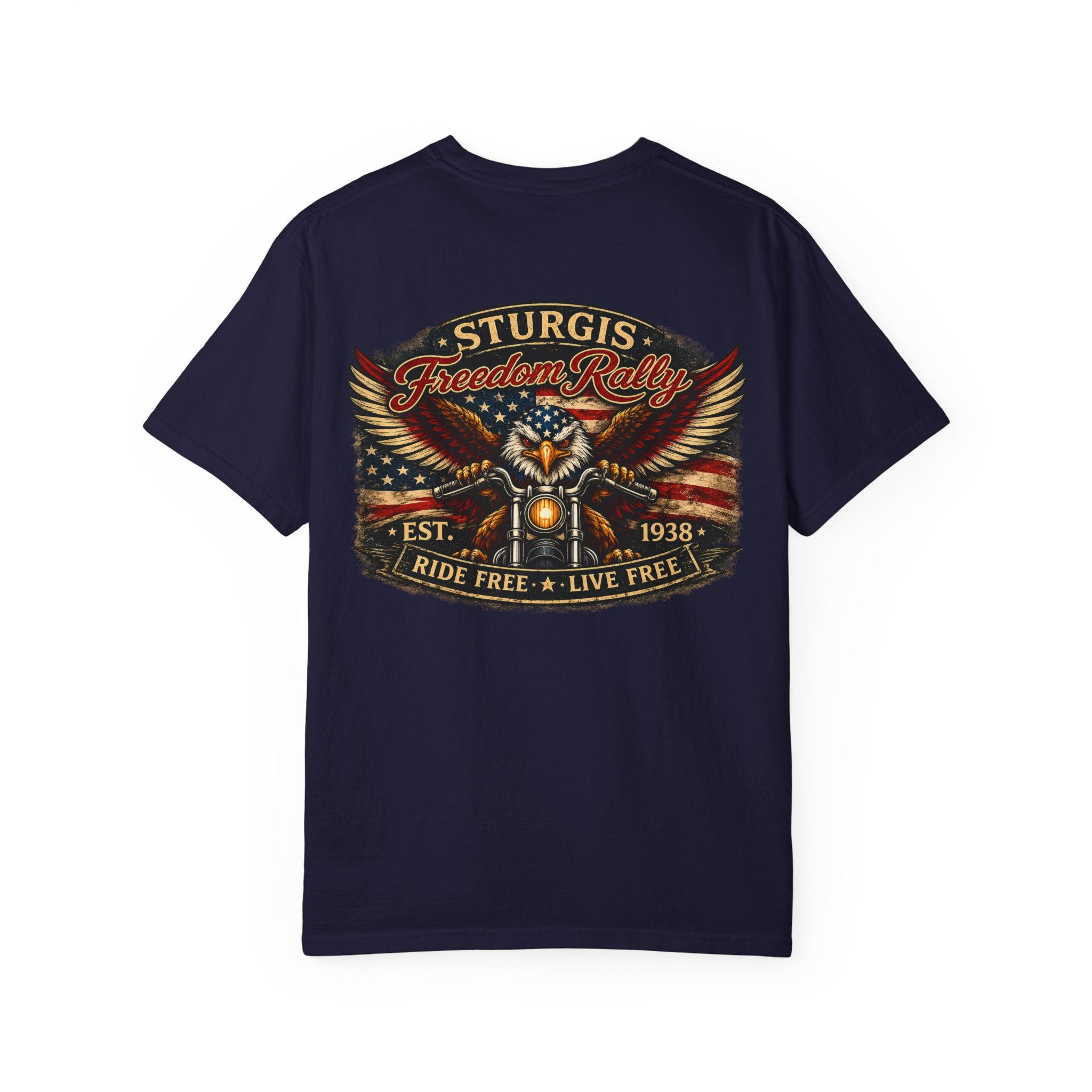 Sturgis Freedom Rally T-Shirt — Eagle Graphic with Rally Dates