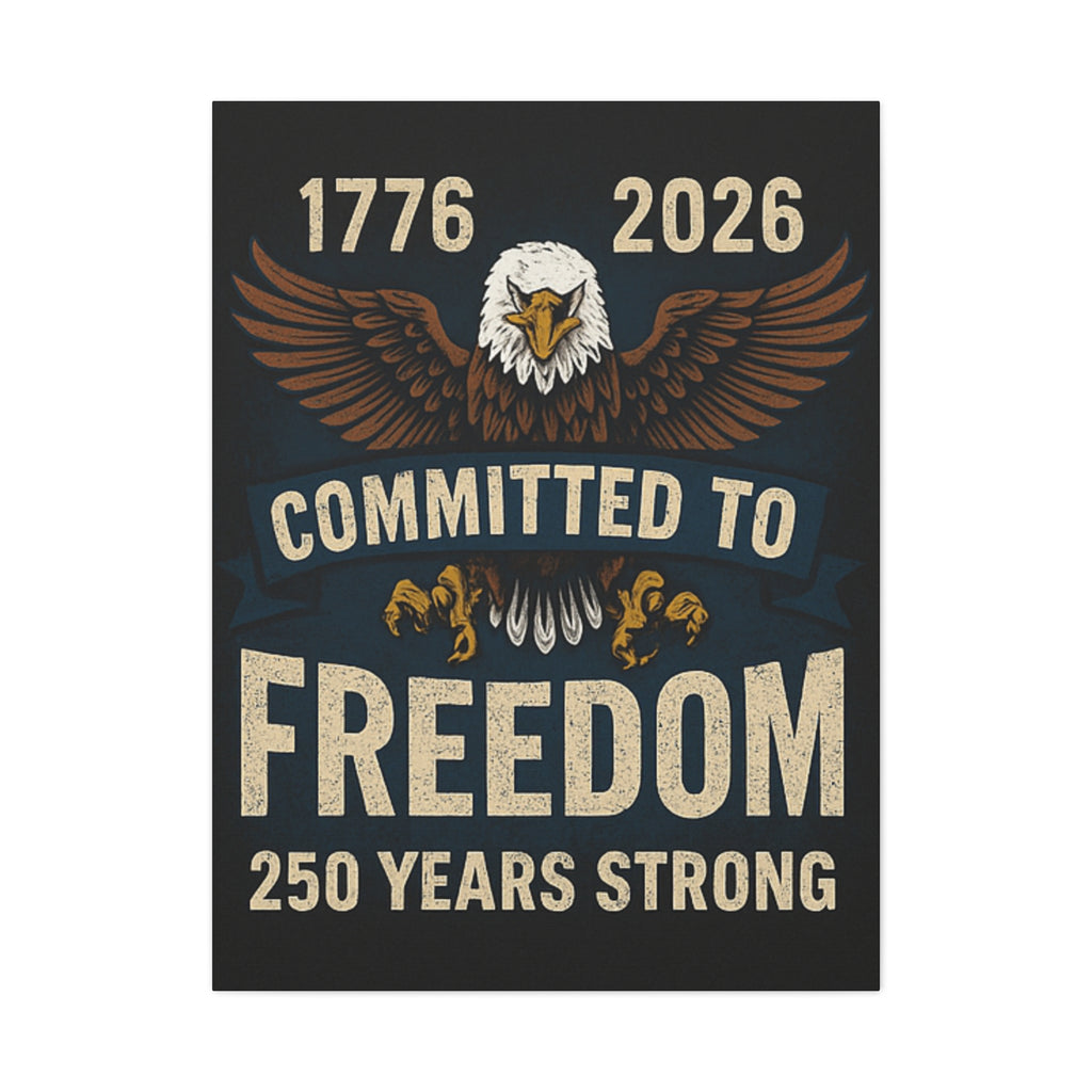 1776-2026 Committed to Freedom - 250 Years Strong Canvas Print