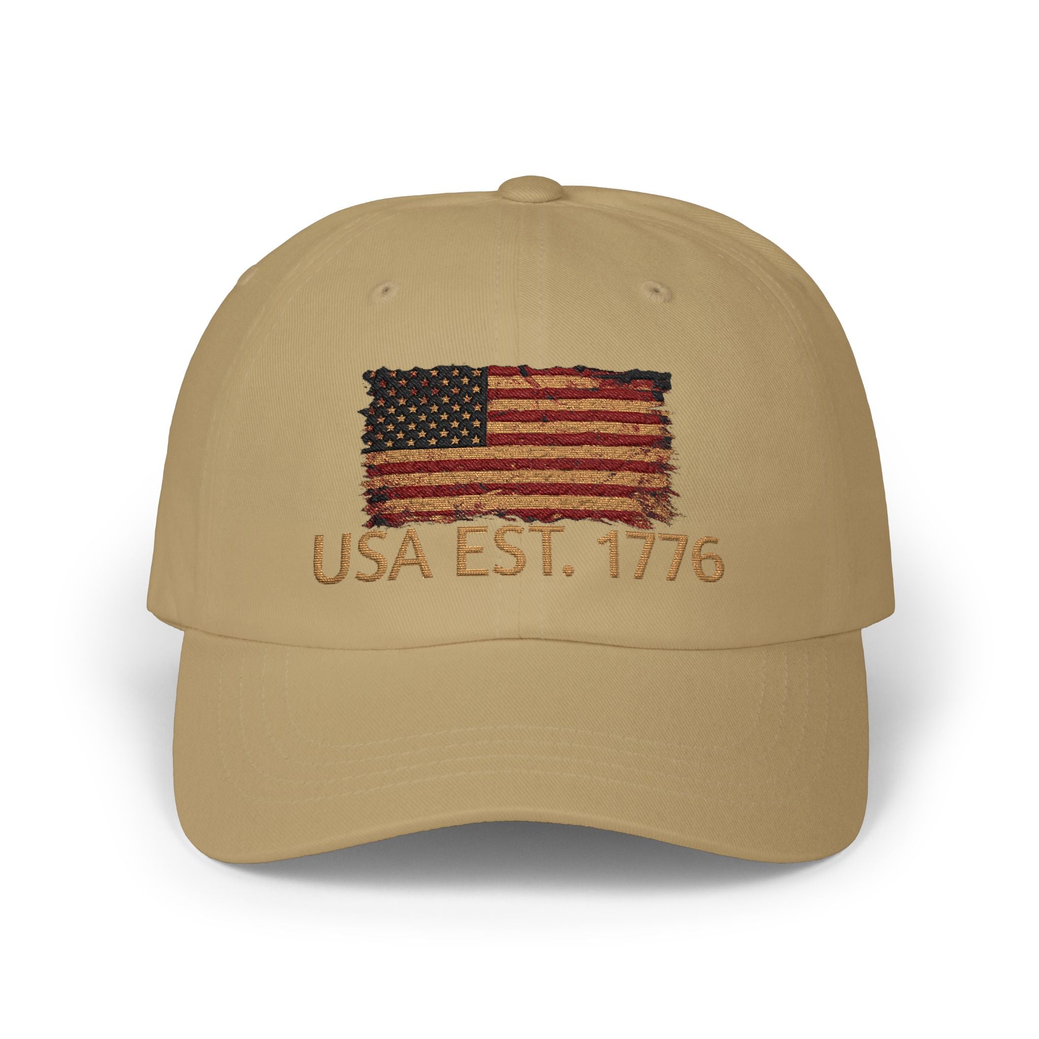 Distressed American Flag Dad Cap — Vintage USA
