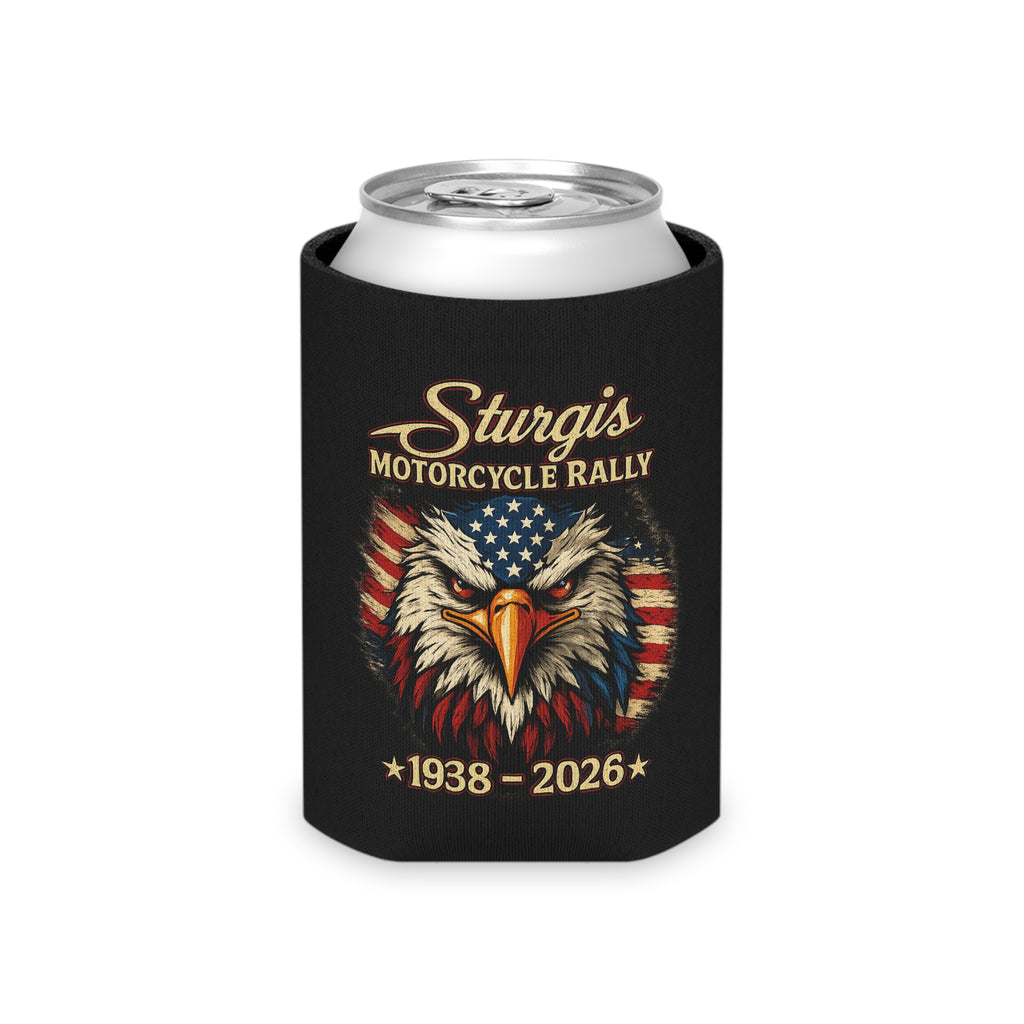 Can Cooler — Sturgis Motorcycle Rally Eagle Flag Design