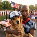 Dog Trucker Hat — “1776% Committed to Freedom”