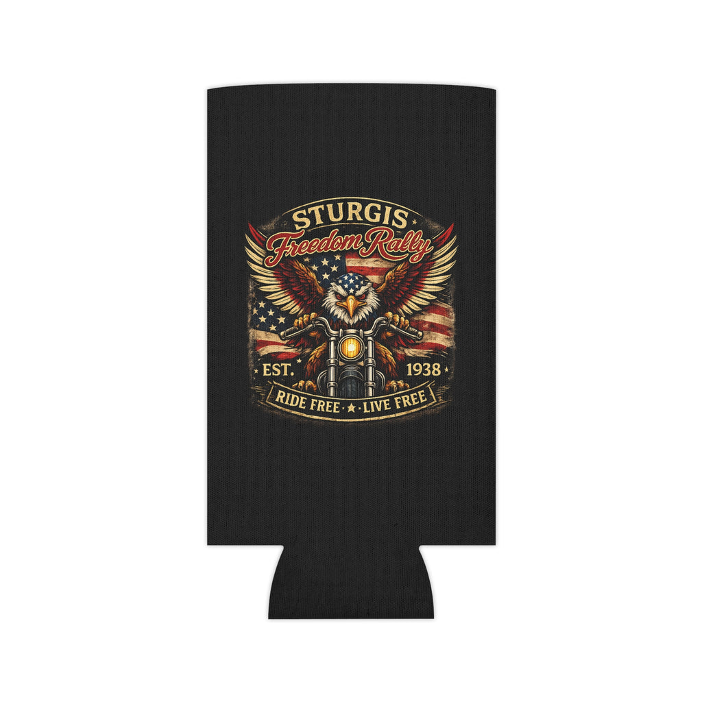 Can Cooler — Sturgis Motorcycle Rally Eagle Flag Design