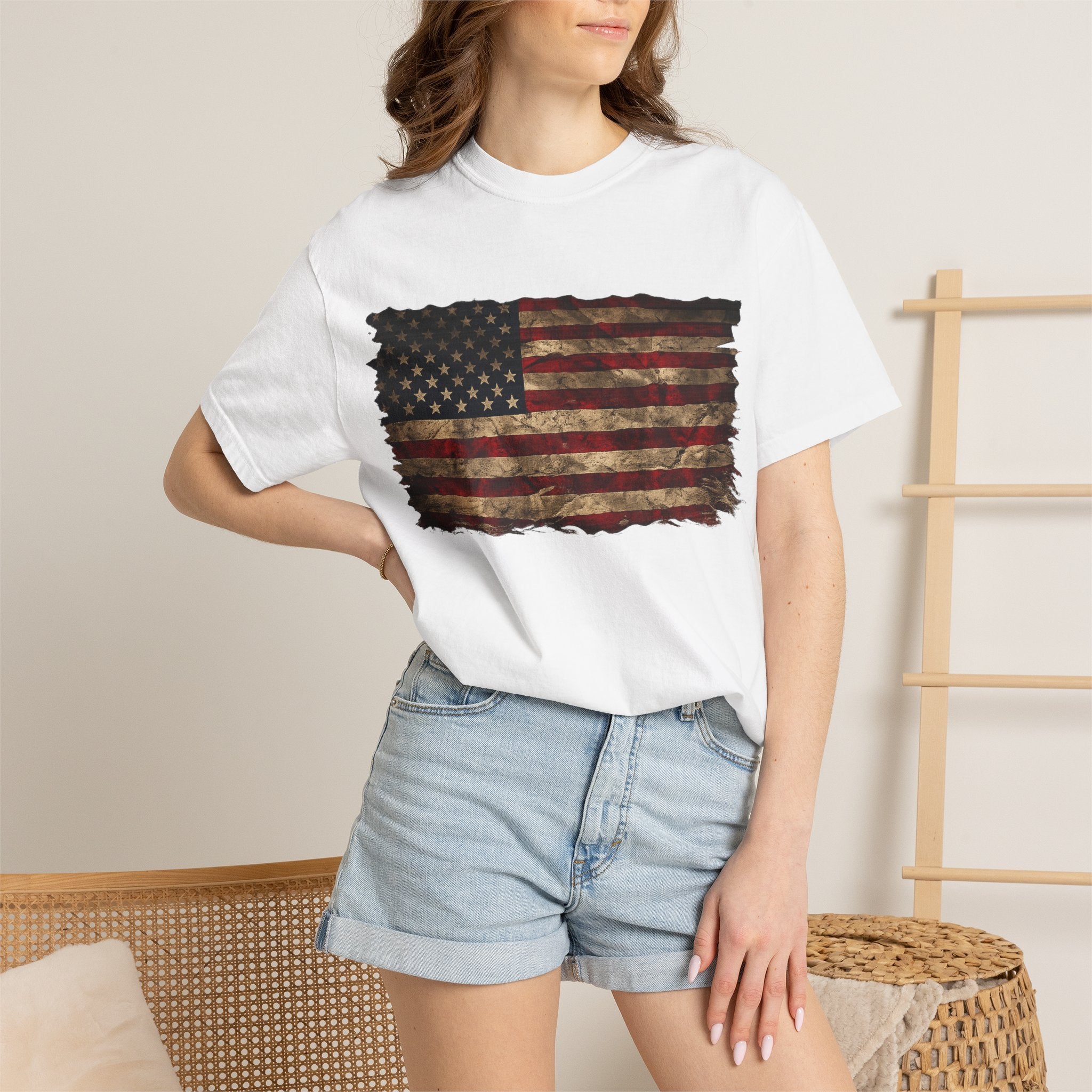 Distressed Flag Unisex Tee