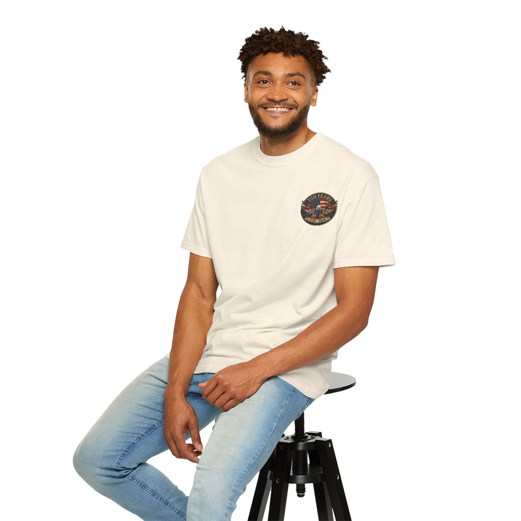 America Motorcycle Unisex Tee Front and Back Design