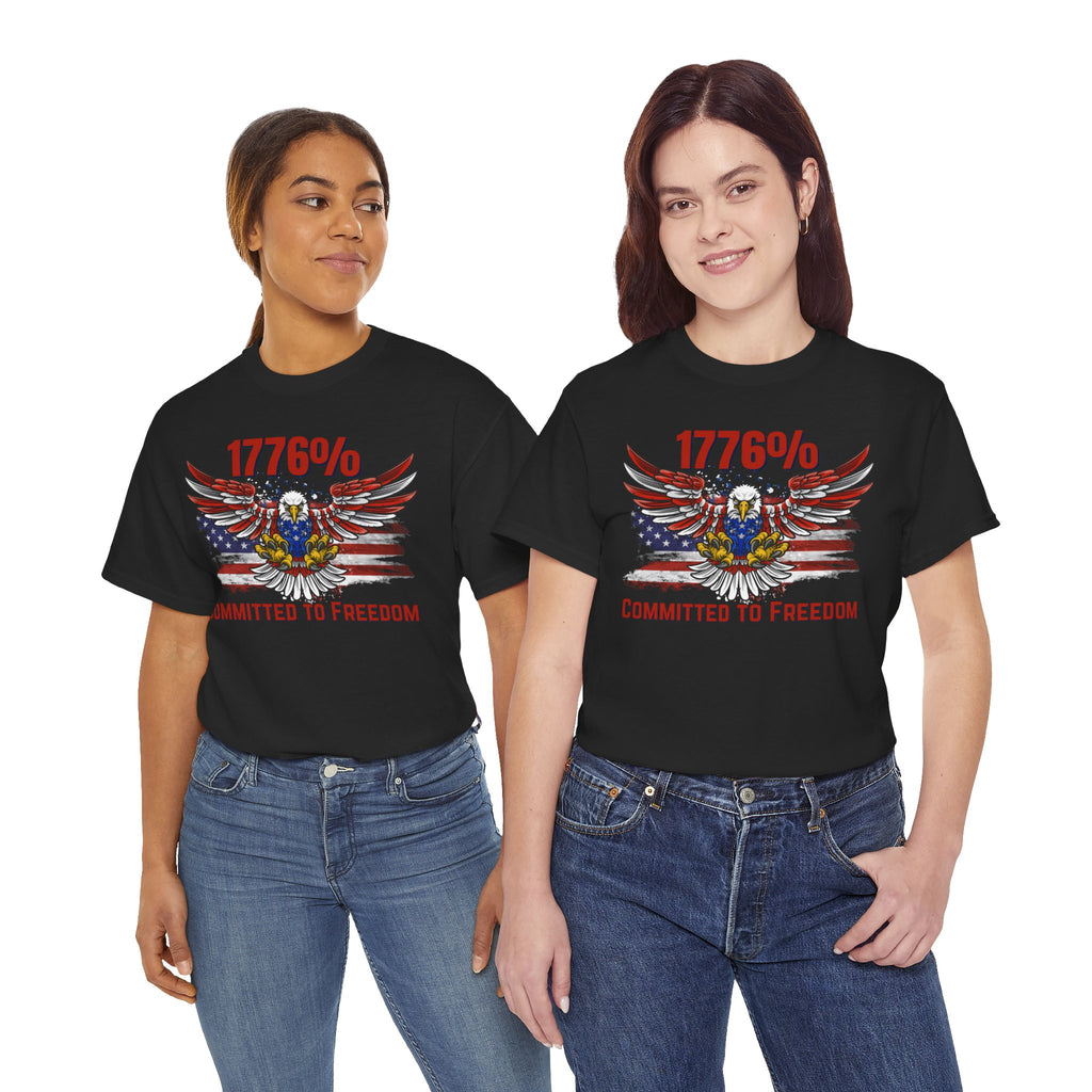 1776% Committed to Freedom Unisex Cotton Tee