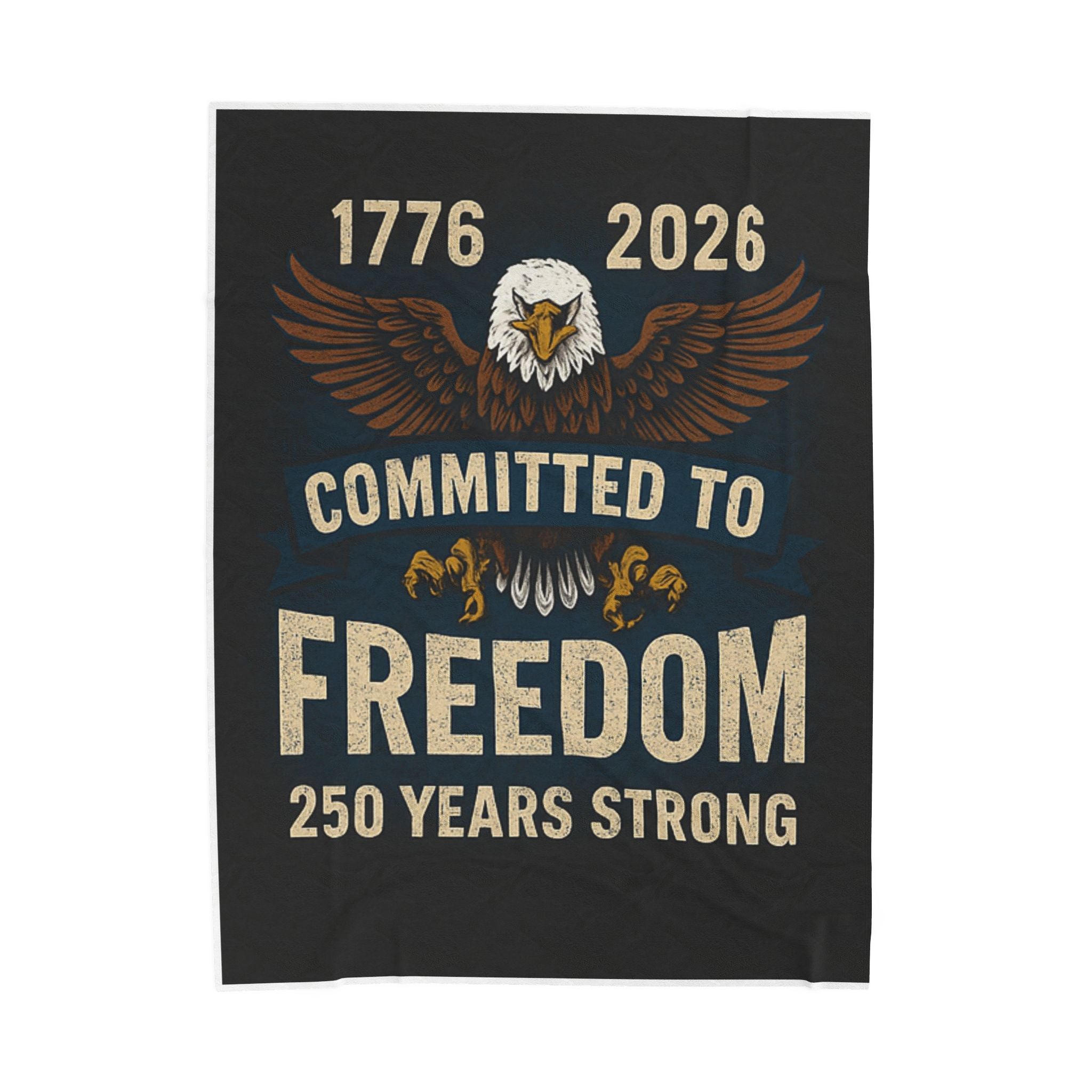 1776-2026 Committed to Freedom Velveteen Plush Blanket