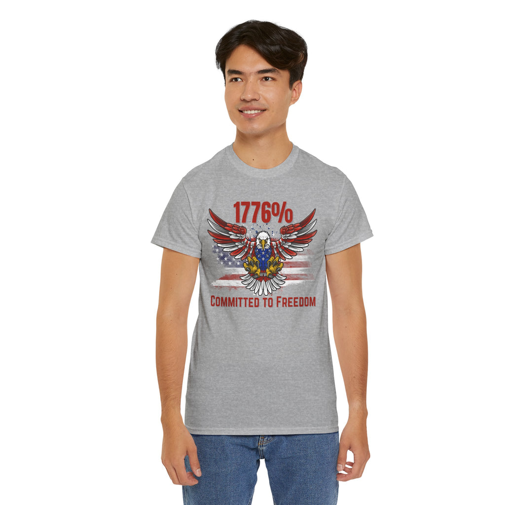 1776% Committed to Freedom Unisex Cotton Tee
