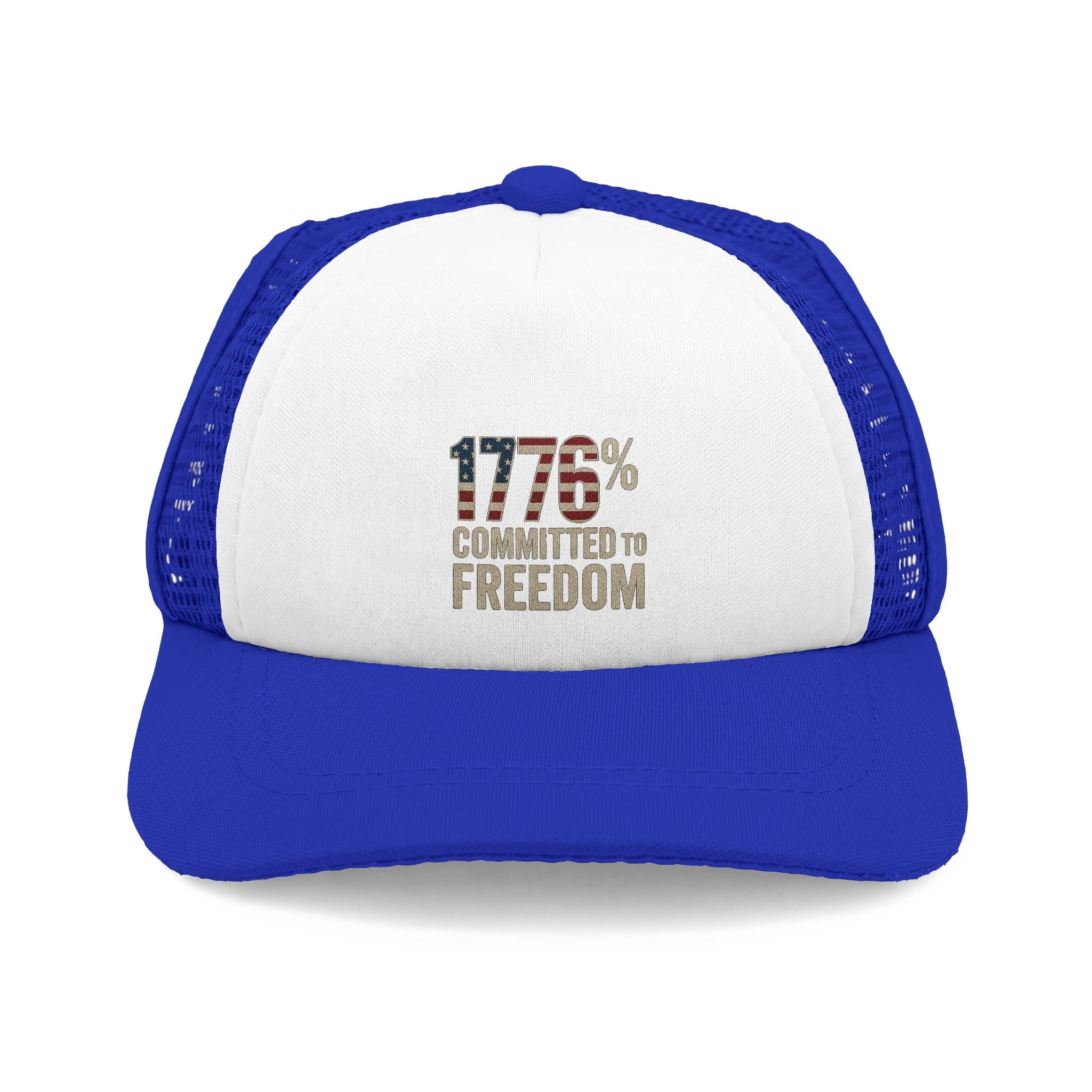 Dog Trucker Hat — “1776% Committed to Freedom”