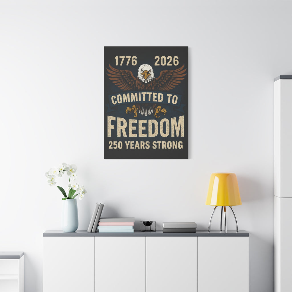 1776-2026 Committed to Freedom - 250 Years Strong Canvas Print