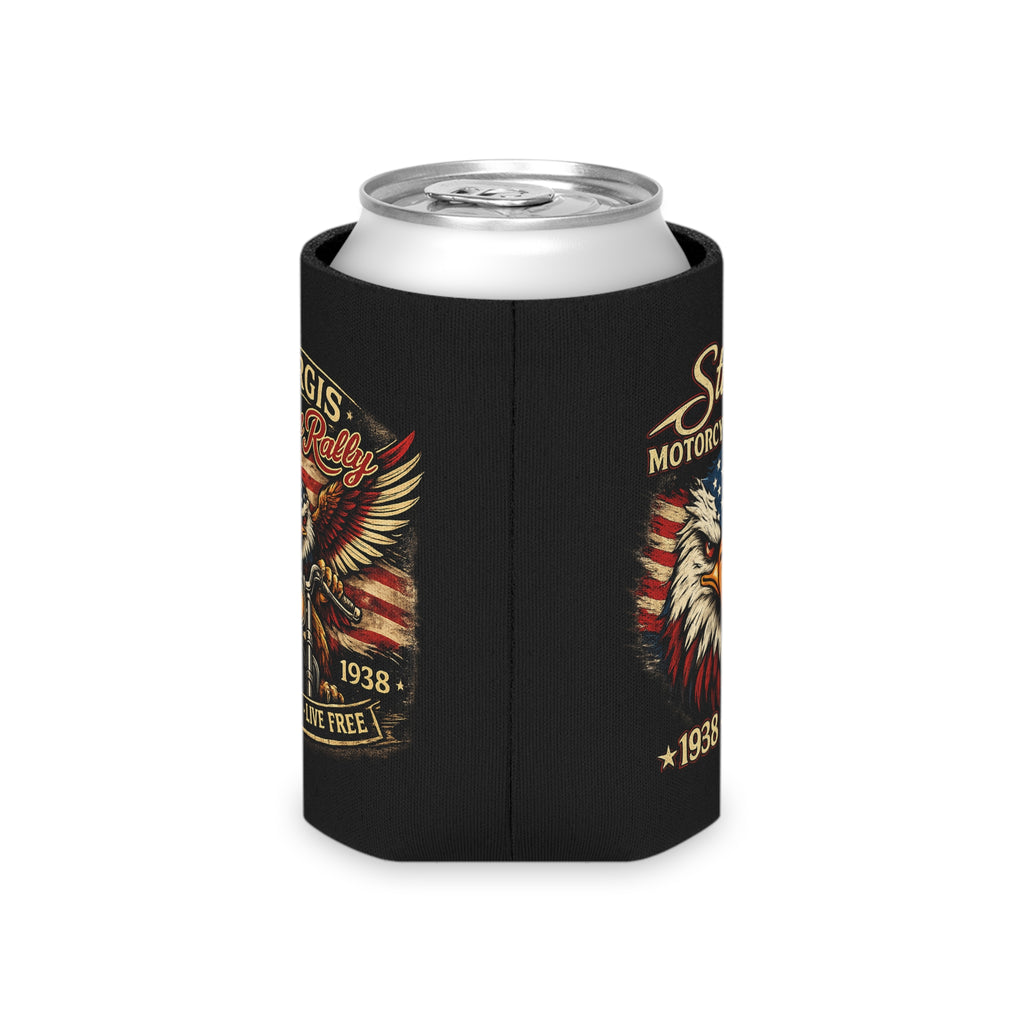 Can Cooler — Sturgis Motorcycle Rally Eagle Flag Design