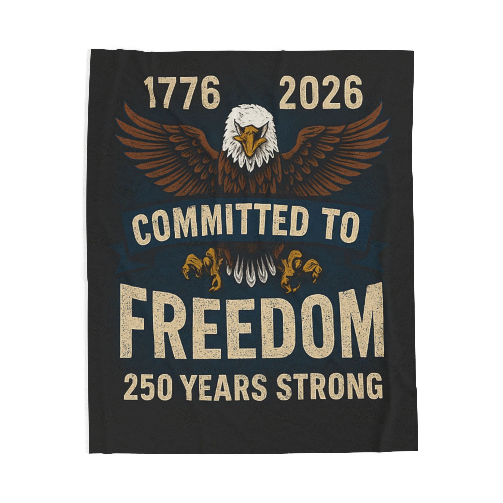 1776-2026 Committed to Freedom Velveteen Plush Blanket